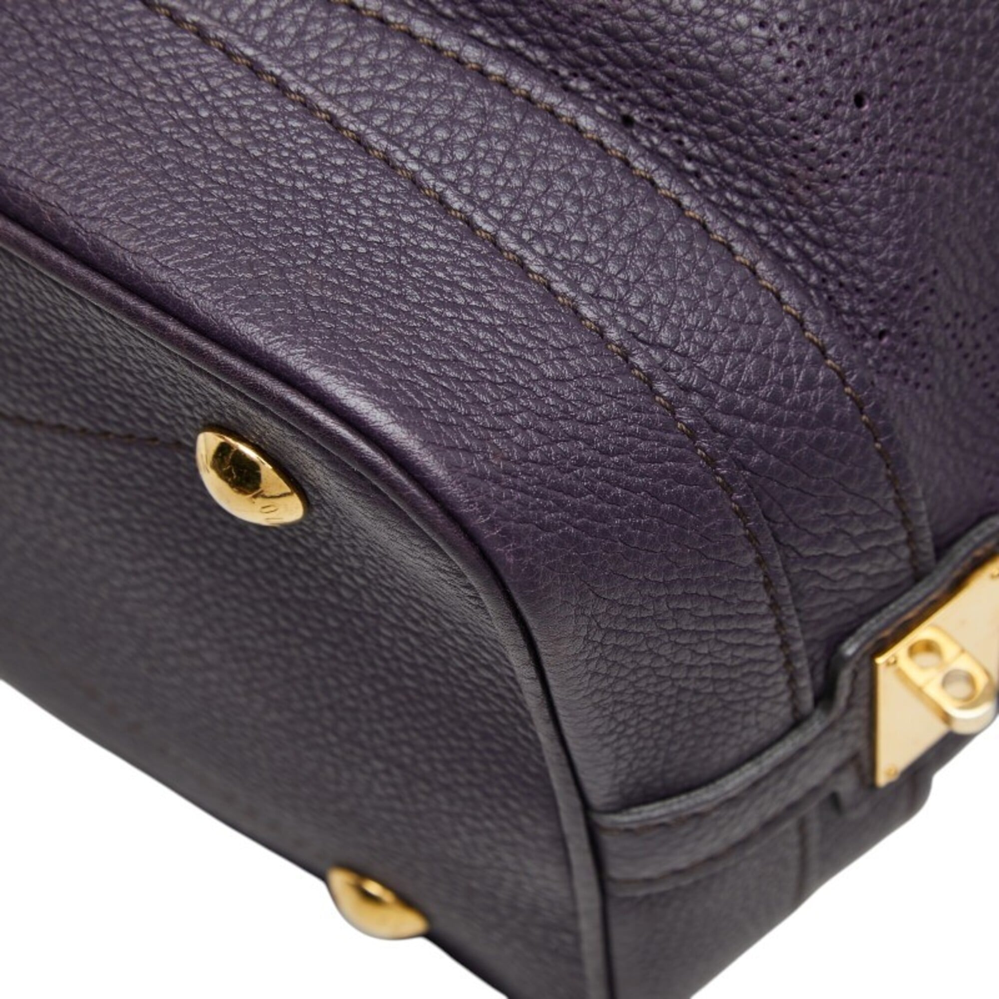 Louis Vuitton Purple Leather Handbag Shoulder Bag (Pre-Owned)