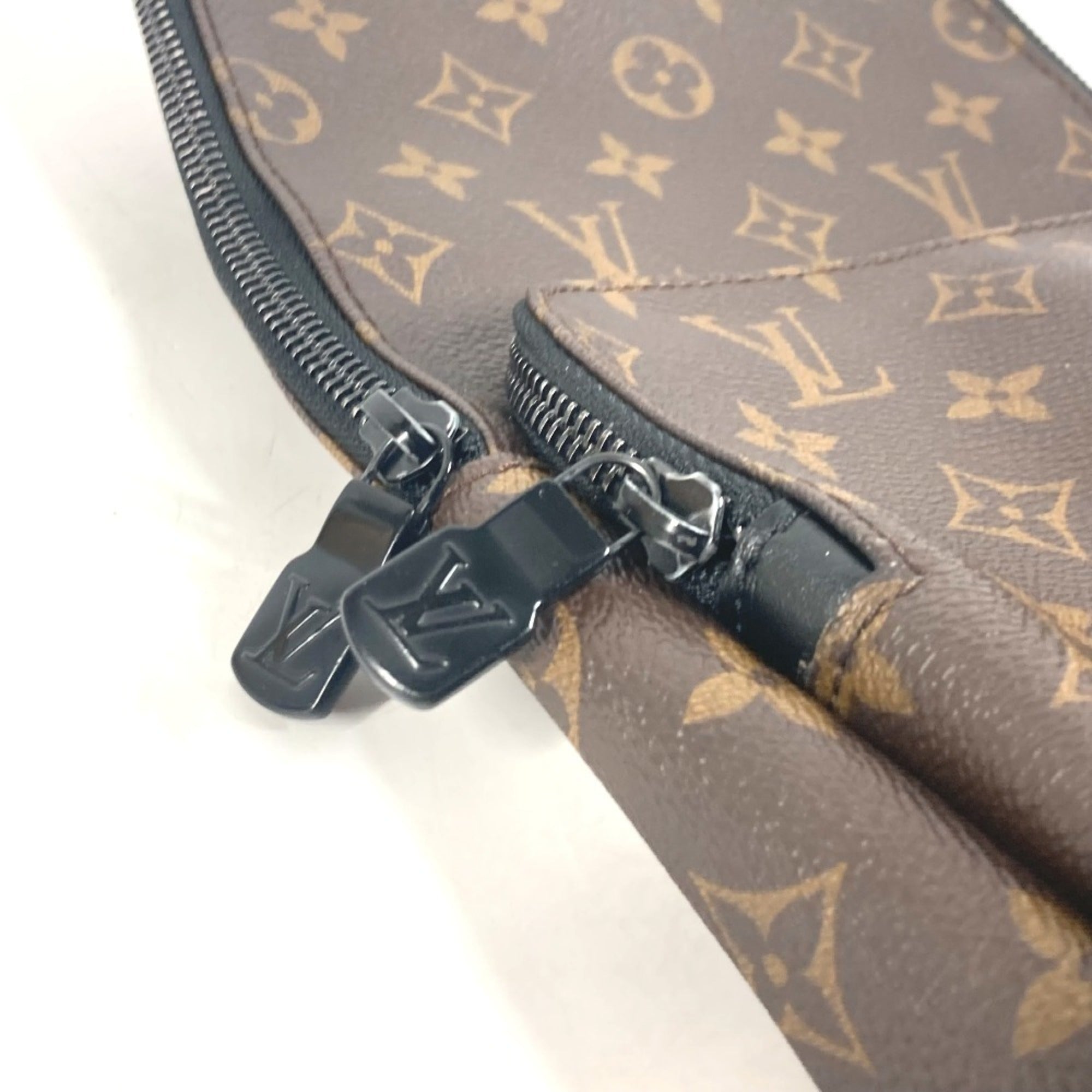 Louis Vuitton Black Brown Monogram Canvas Sling Bag (Pre-Owned)