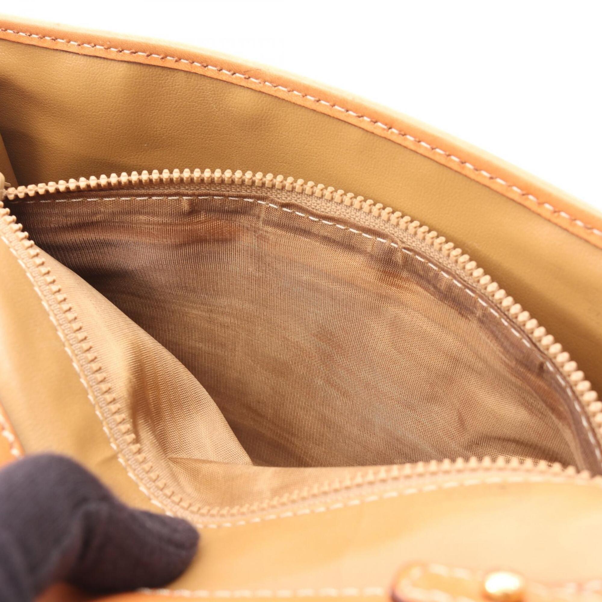 Celine Beige Brown Coated Canvas Pvc Leather Handbag Shoulder Bag (Pre-Owned)