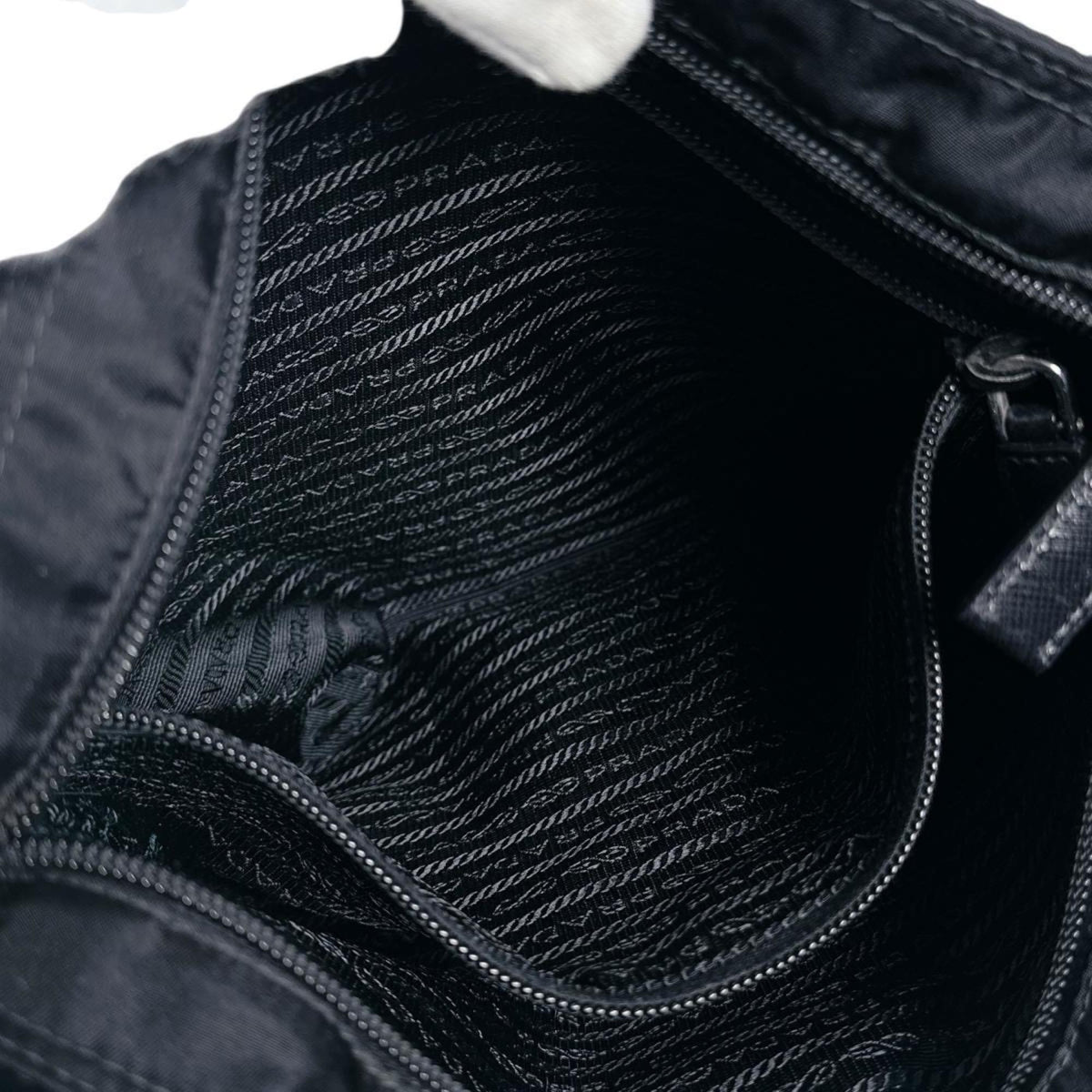 Prada Black Nylon Shoulder Bag Sling Bag (Pre-Owned)