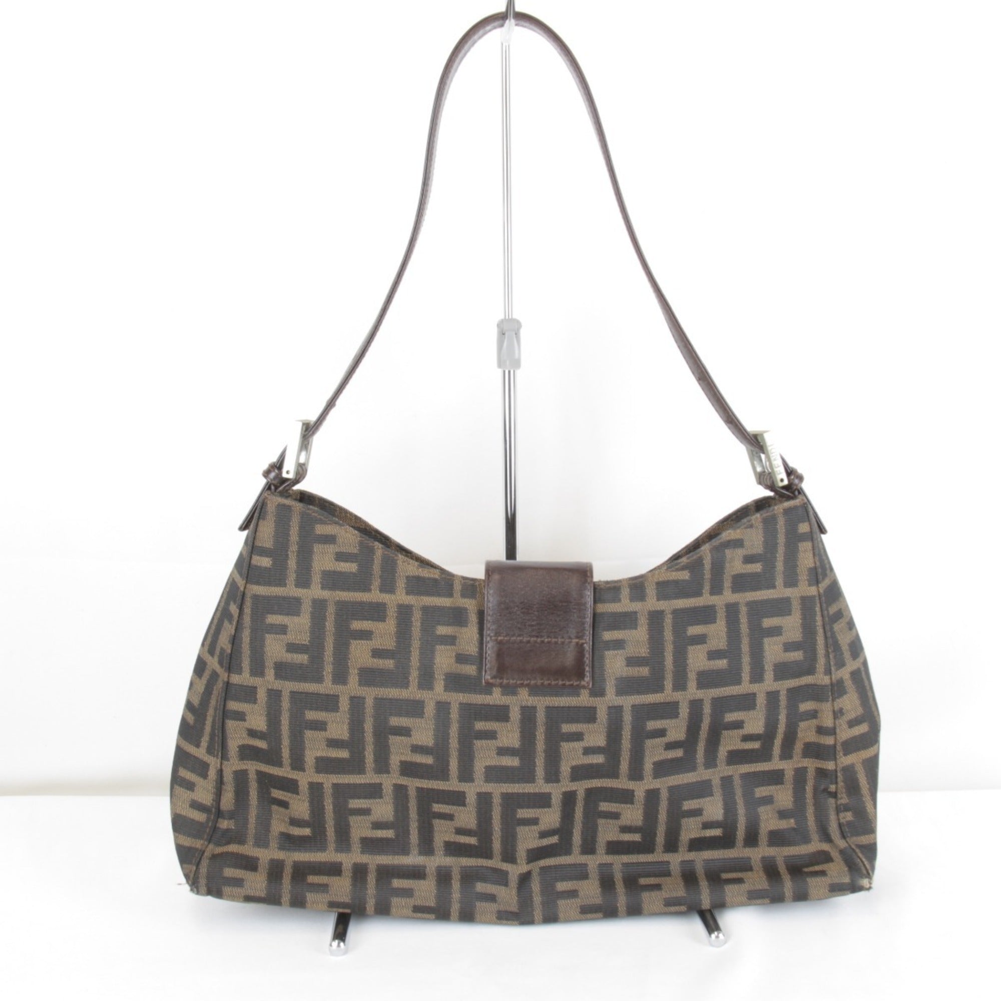 Fendi Brown Zucca Shoulder Bag (Pre-Owned)
