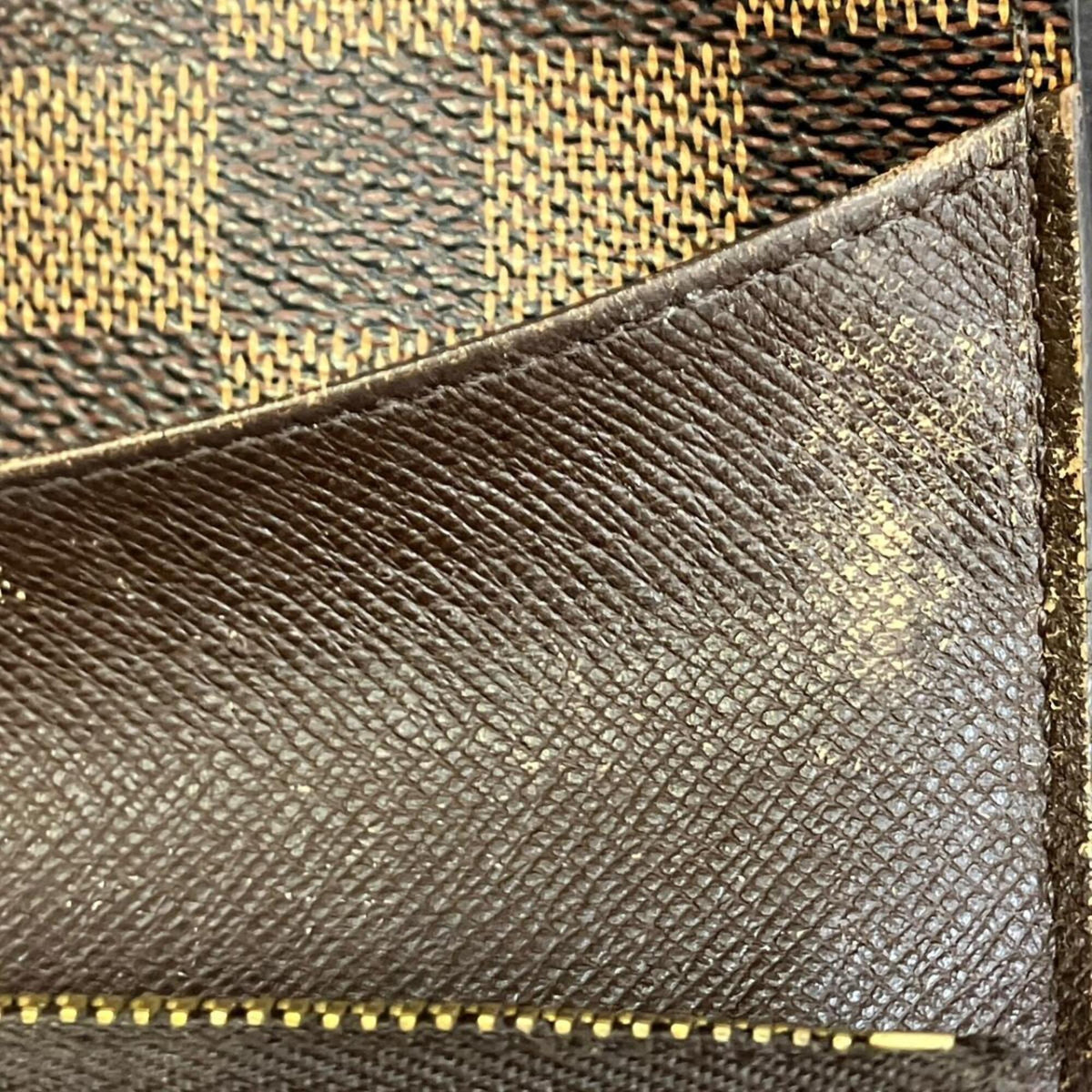 Louis Vuitton Brown Damier Canvas Long Wallet (Bi-Fold) (Pre-Owned)