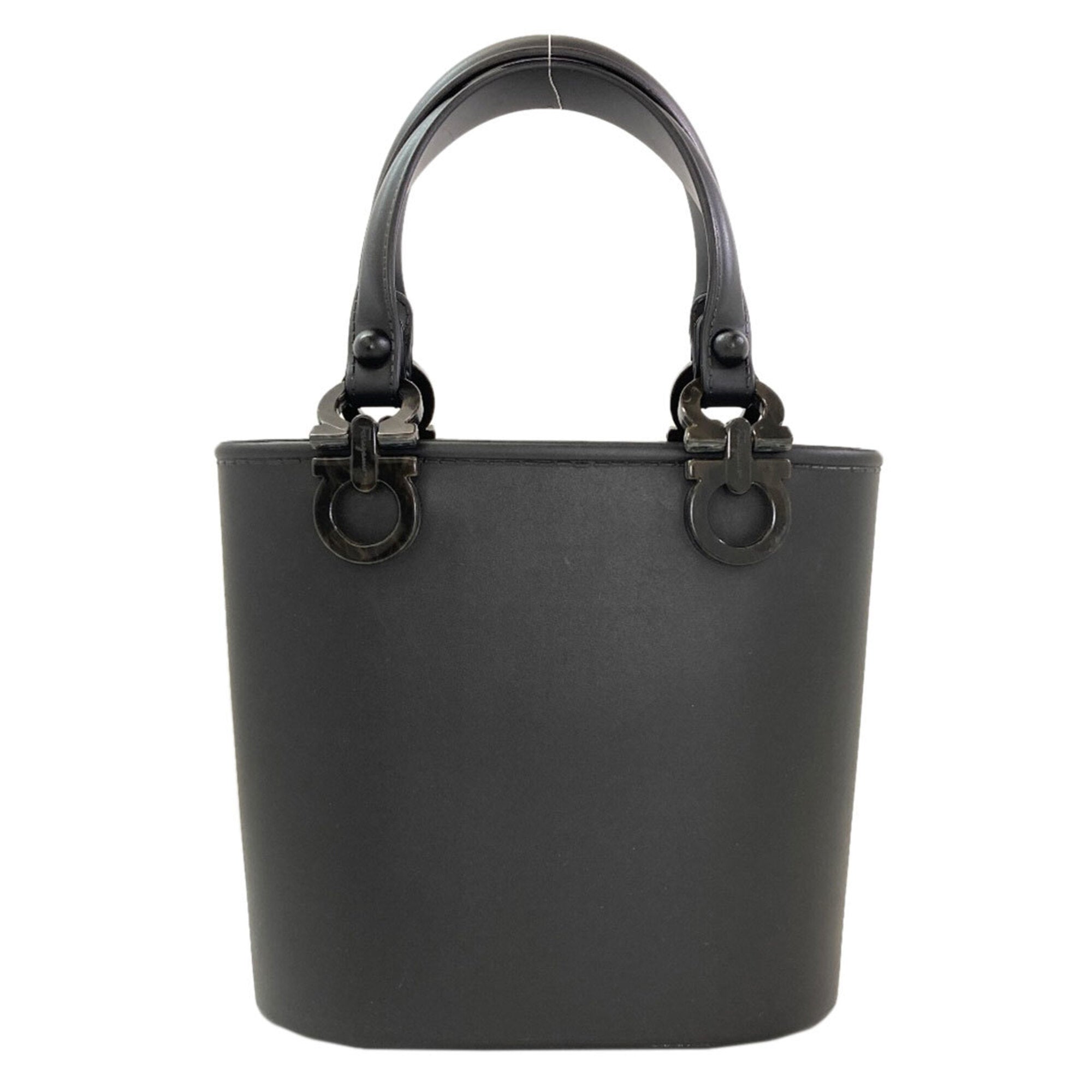 Salvatore Ferragamo Black Rubber Handbag (Pre-Owned)