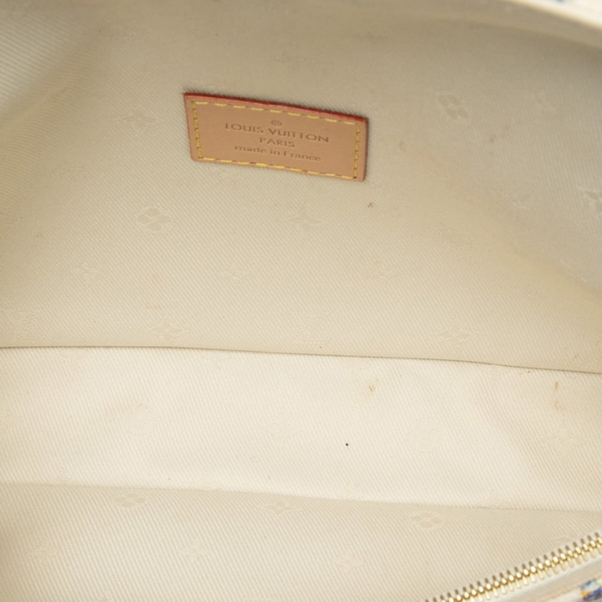 Louis Vuitton Monogram Multi-Color White Canvas Leather Handbag Shoulder Bag (Pre-Owned)