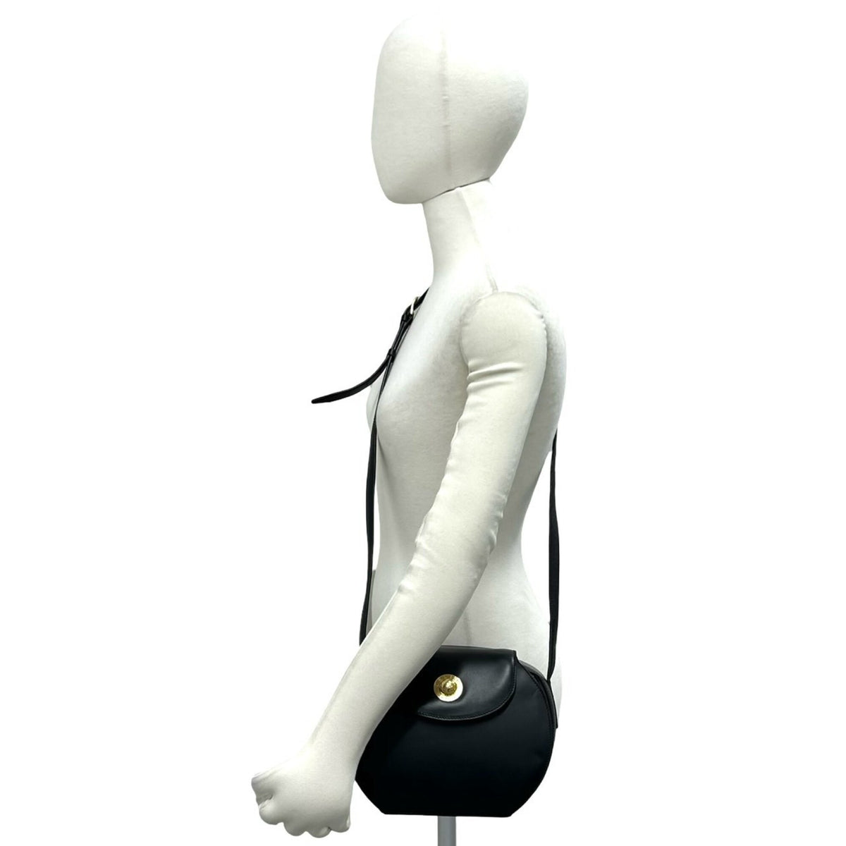 Celine Black Leather Pochette Shoulder Bag (Pre-Owned)
