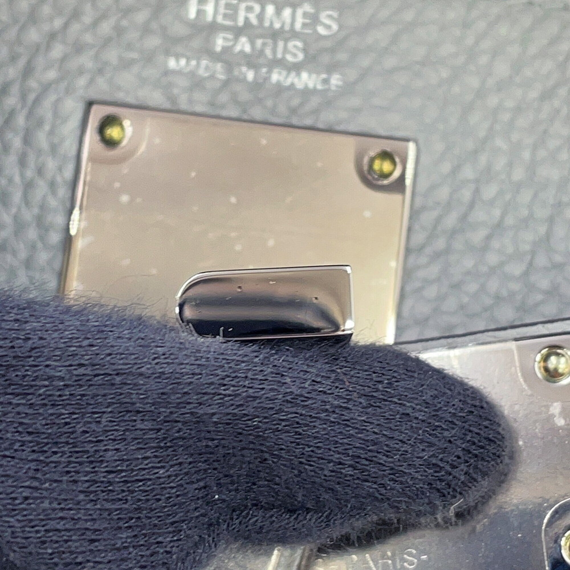 Hermes Gray Togo Leather Sling Bag (Pre-Owned)