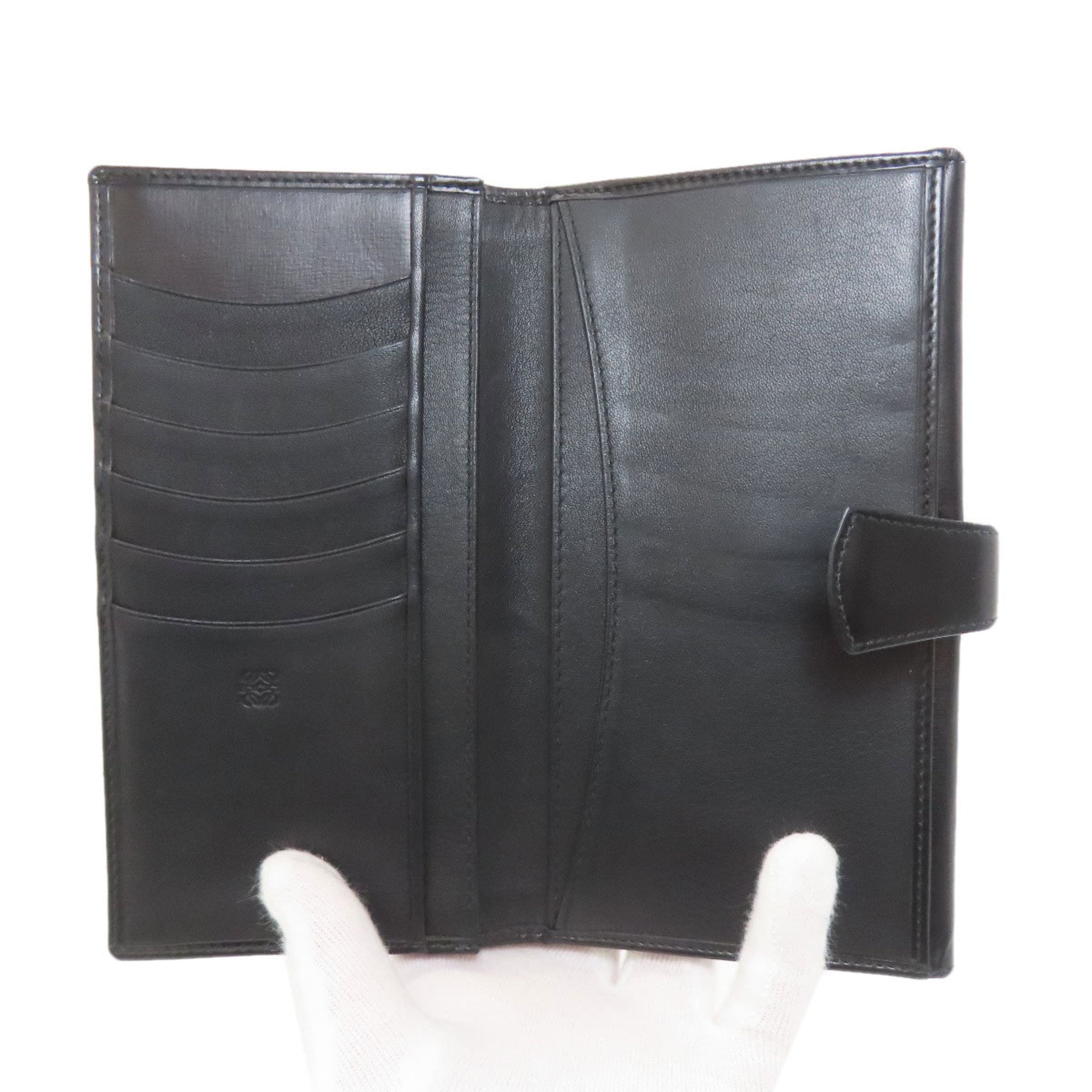 Loewe Black Leather Long Wallet (Bi-Fold) (Pre-Owned)