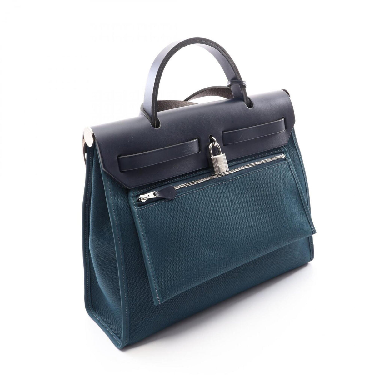 Hermes Green Navy Handbag Pouch (Pre-Owned)