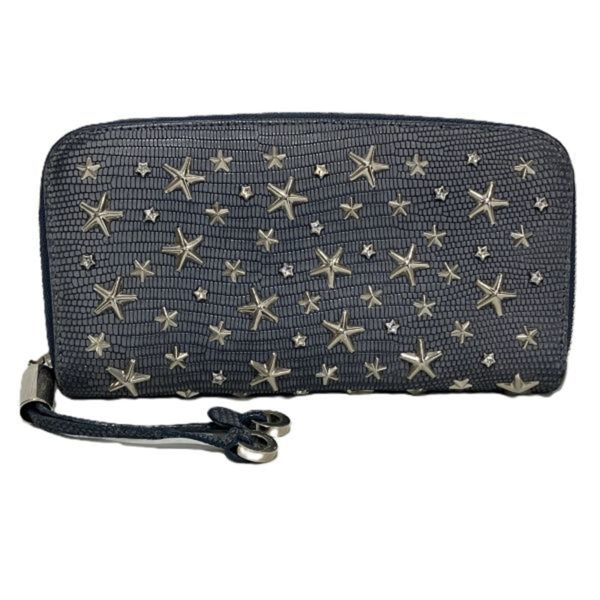 Jimmy Choo Blue Long Wallet (Bi-Fold) (Pre-Owned)