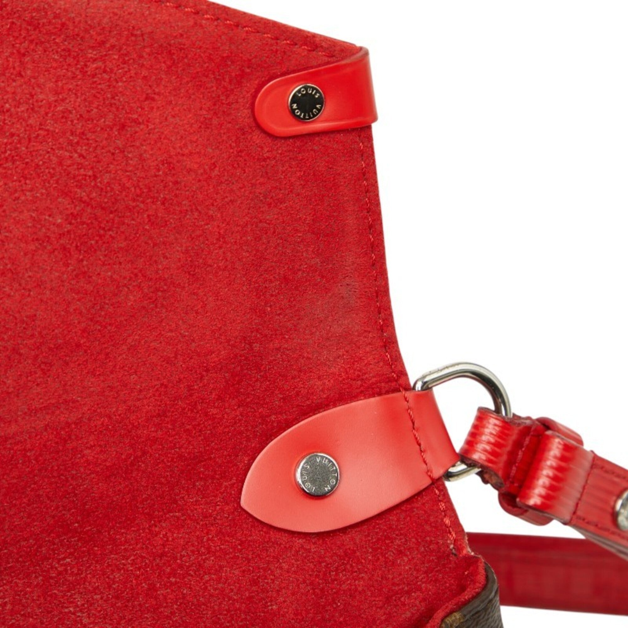 Louis Vuitton Brown Coquelicots Red Color Pvc Leather Shoulder Bag (Pre-Owned)