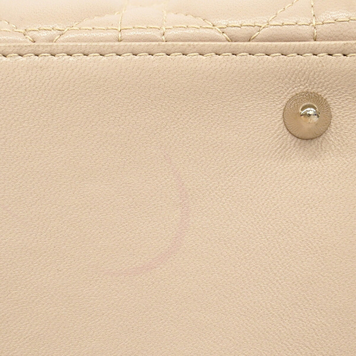 Christian Dior Beige Blue Pink Leather Handbag (Pre-Owned)