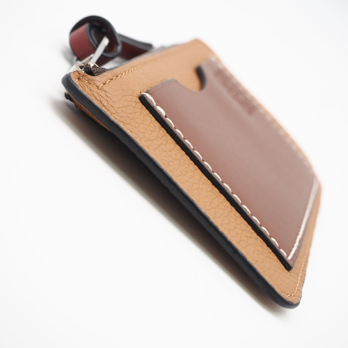 Loewe Brown Red Color Leather Coin Purse/Coin Case (Pre-Owned)