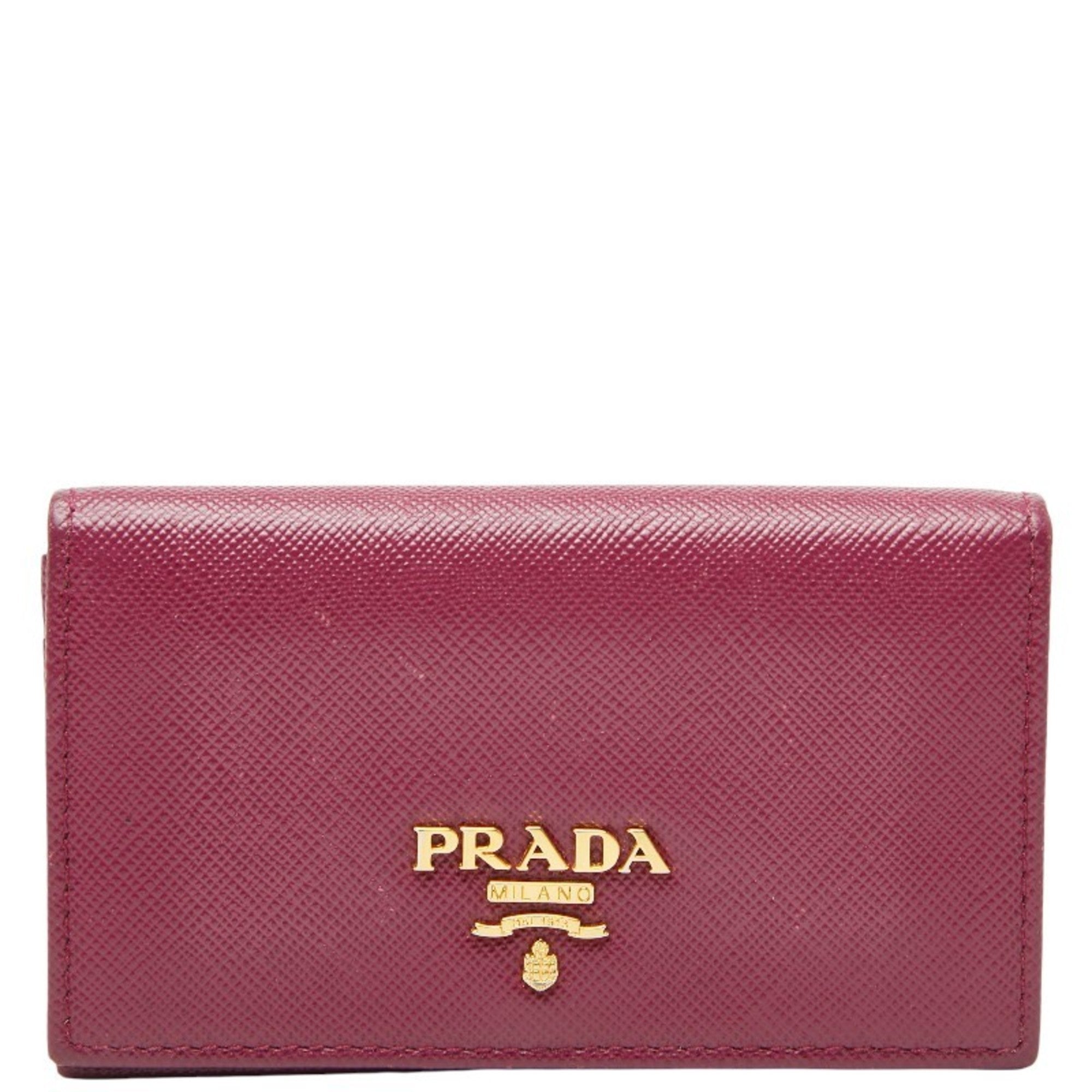 Prada Purple Leather Coin Purse/Coin Case (Pre-Owned)