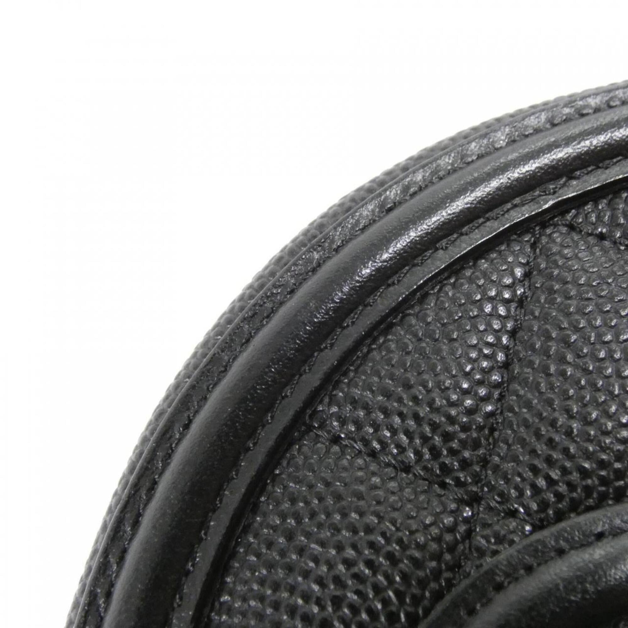 Chanel Black Grained Calfskin Shoulder Bag (Pre-Owned)