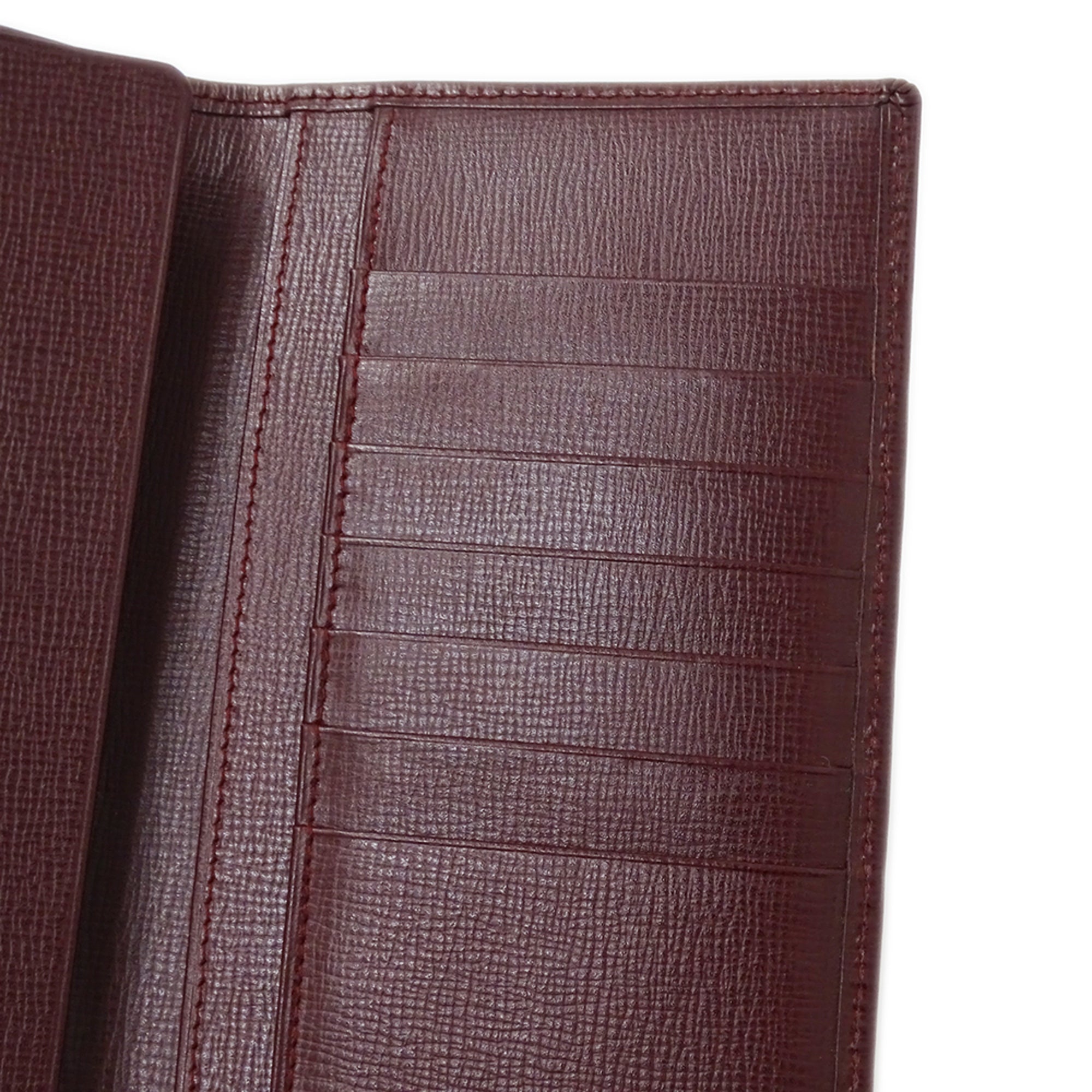Cartier Bordeaux Red Color Wine Red Leather (Pre-Owned)