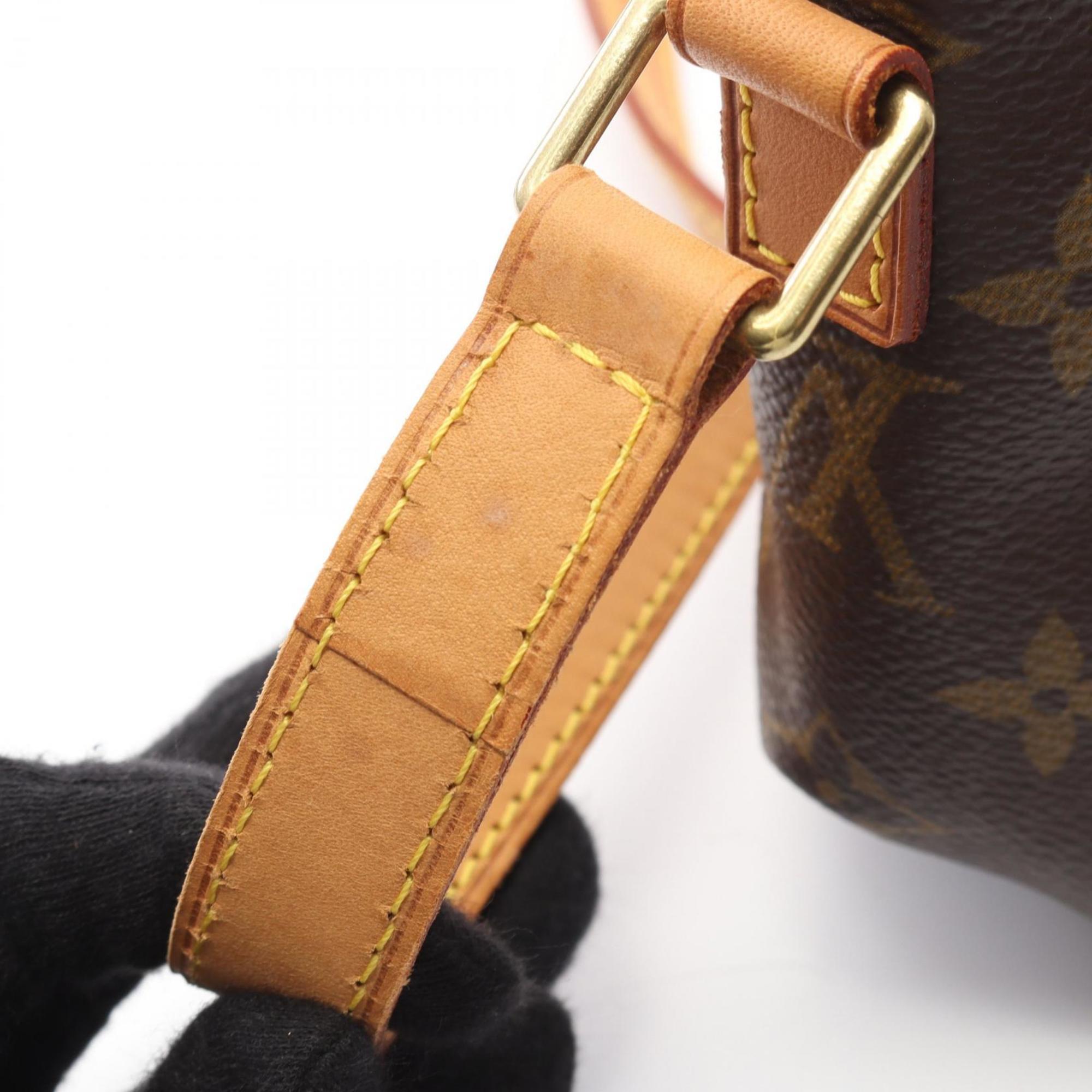 Louis Vuitton Brown Monogram Coated Canvas Leather Handbag Shoulder Bag (Pre-Owned)