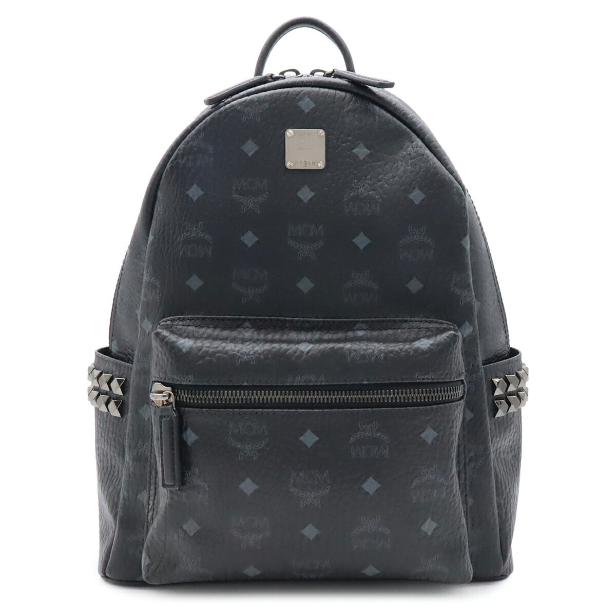 Mcm Black Coated Canvas Backpack (Pre-Owned)
