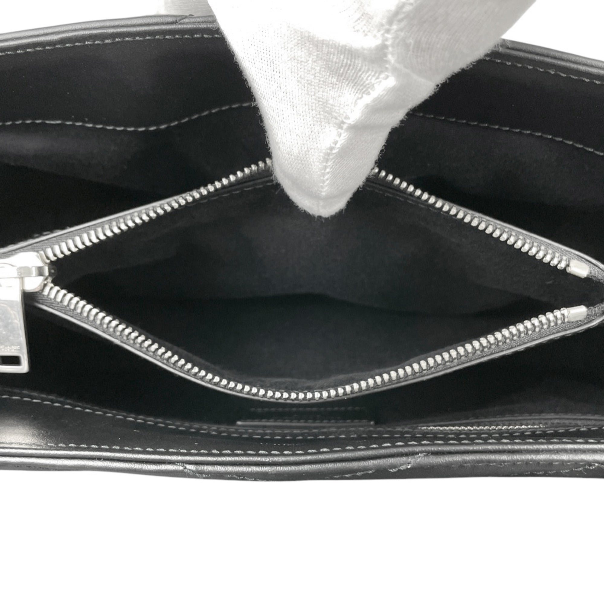 Saint Laurent Black Leather Shoulder Bag (Pre-Owned)