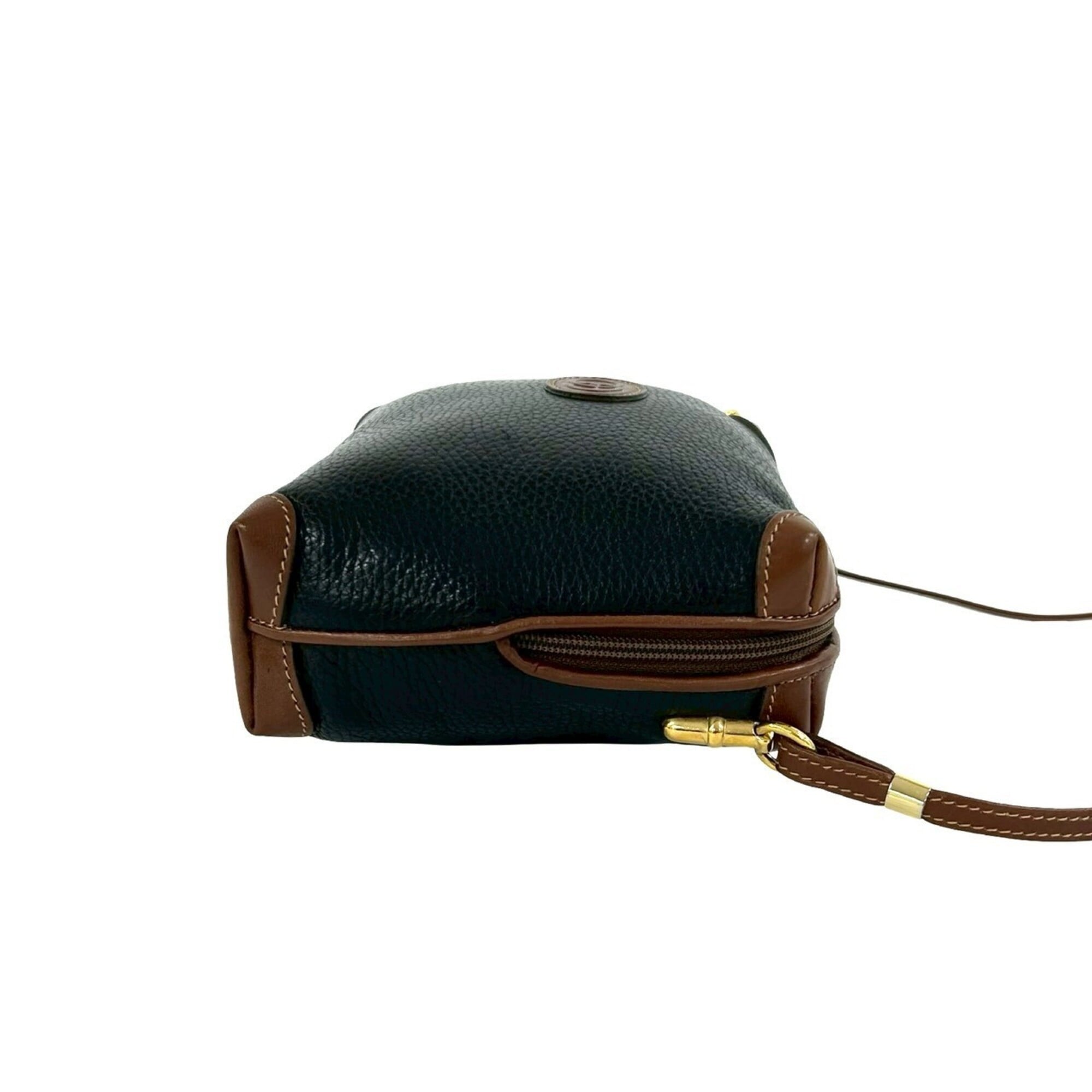 Gucci Black Brown Leather Pochette Shoulder Bag (Pre-Owned)