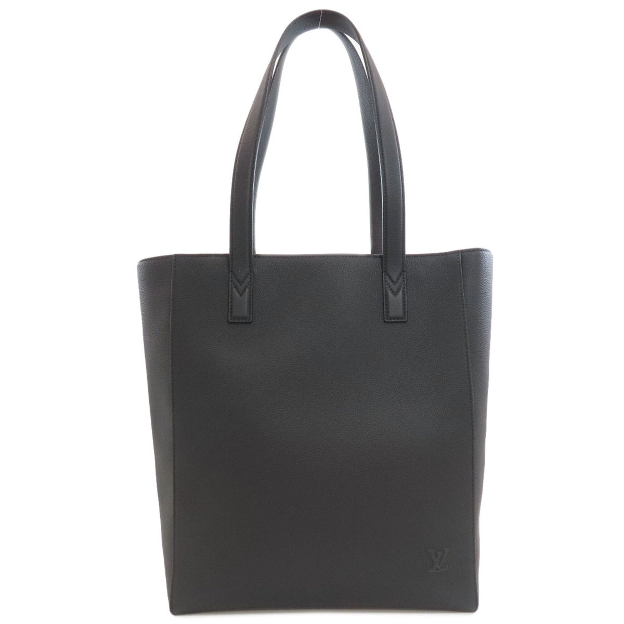 Louis Vuitton Black Leather Tote Bag (Pre-Owned)