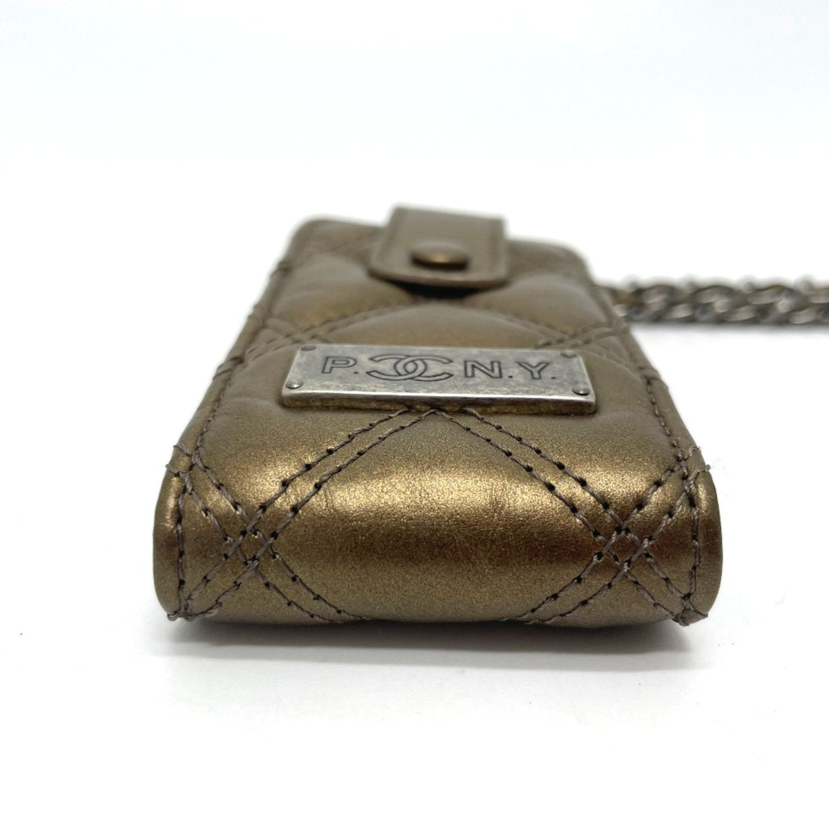 Chanel Gold Leather Shoulder Bag (Pre-Owned)