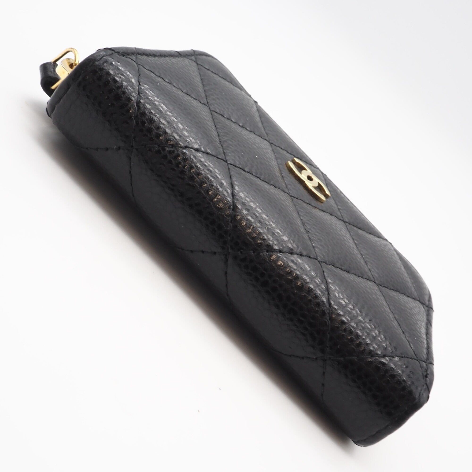 Chanel Black Grained Calfskin Coin Purse/Coin Case (Pre-Owned)
