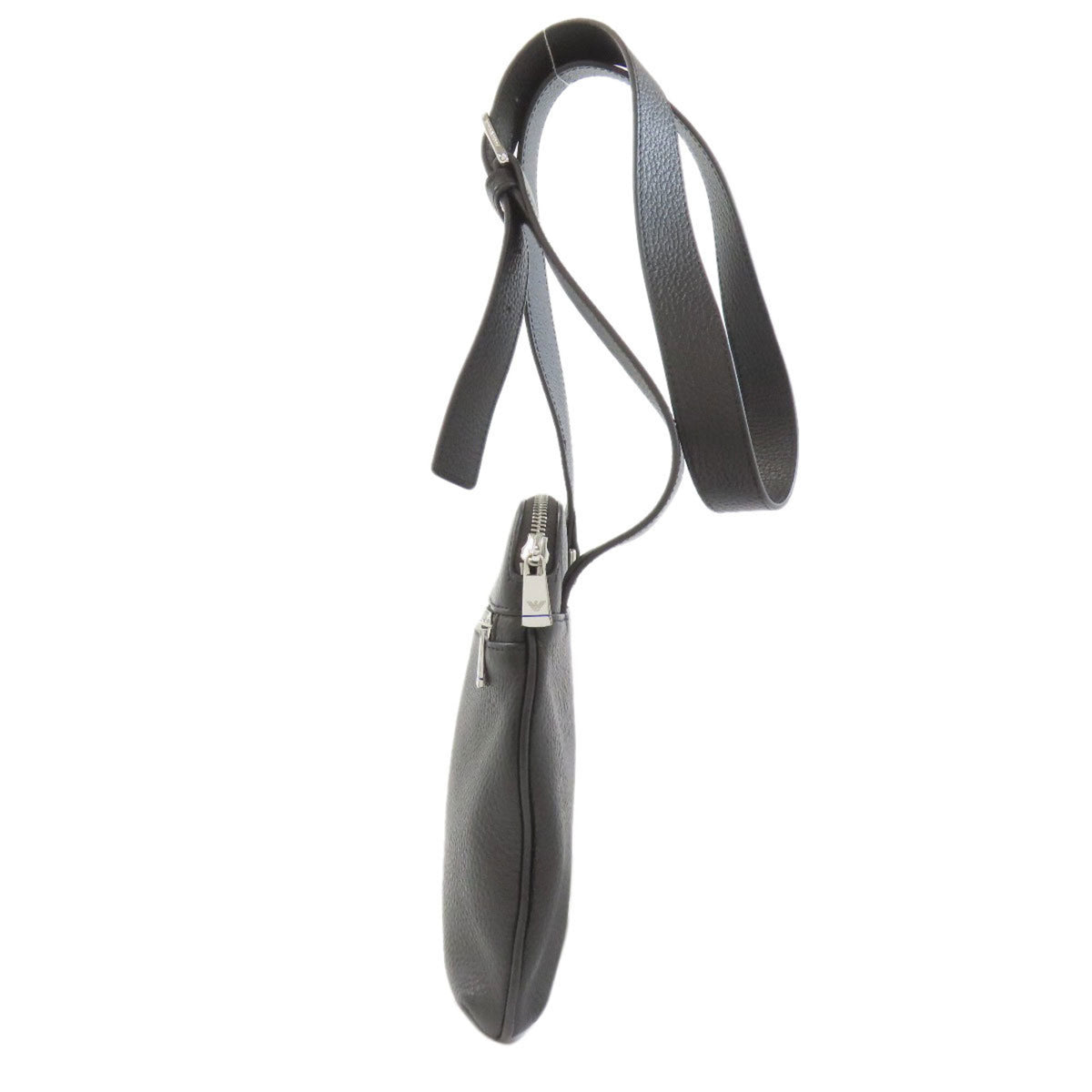 Emporio Armani Black Leather Shoulder Bag (Pre-Owned)