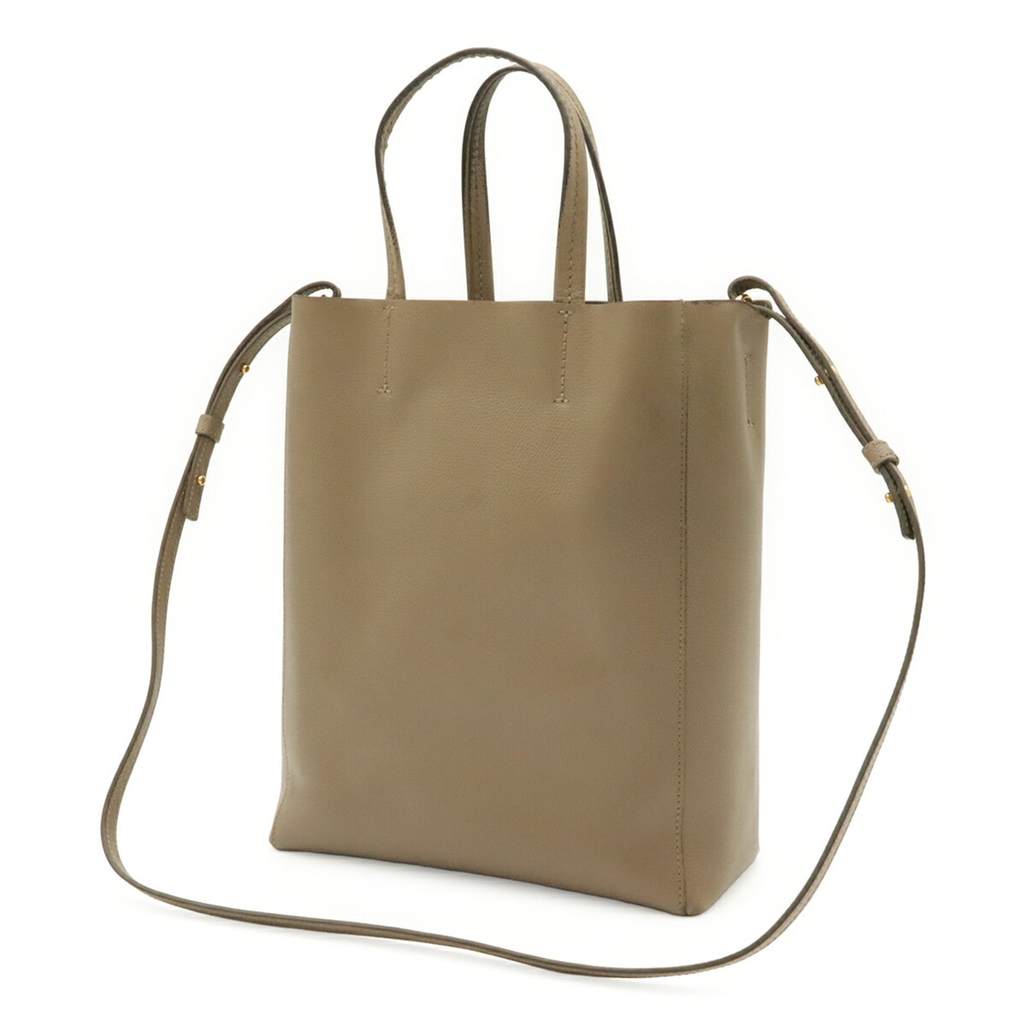 Celine Grayish Leather Handbag Shoulder Bag Tote Bag (Pre-Owned)