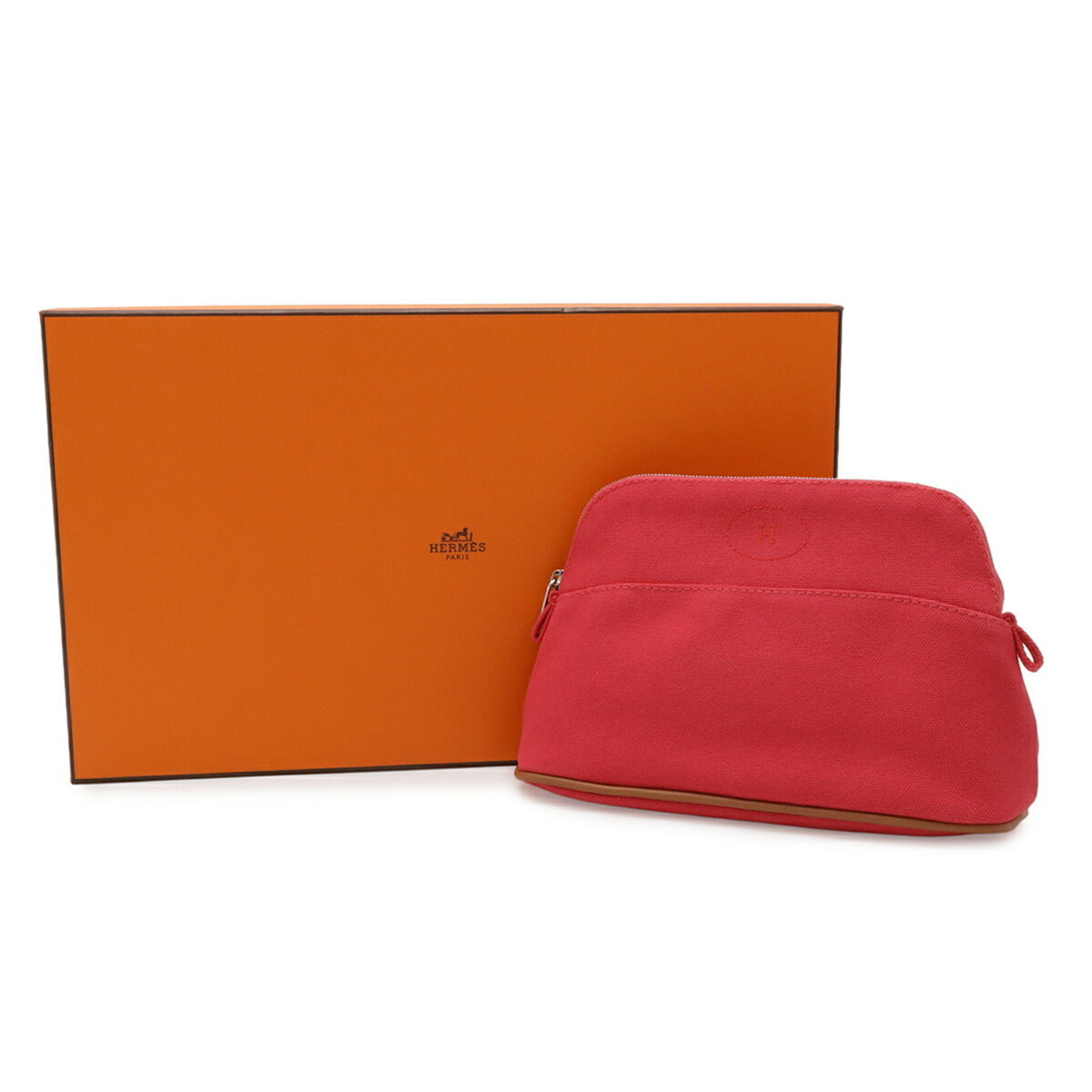 Hermes Fuchsia Canvas Pouch (Pre-Owned)