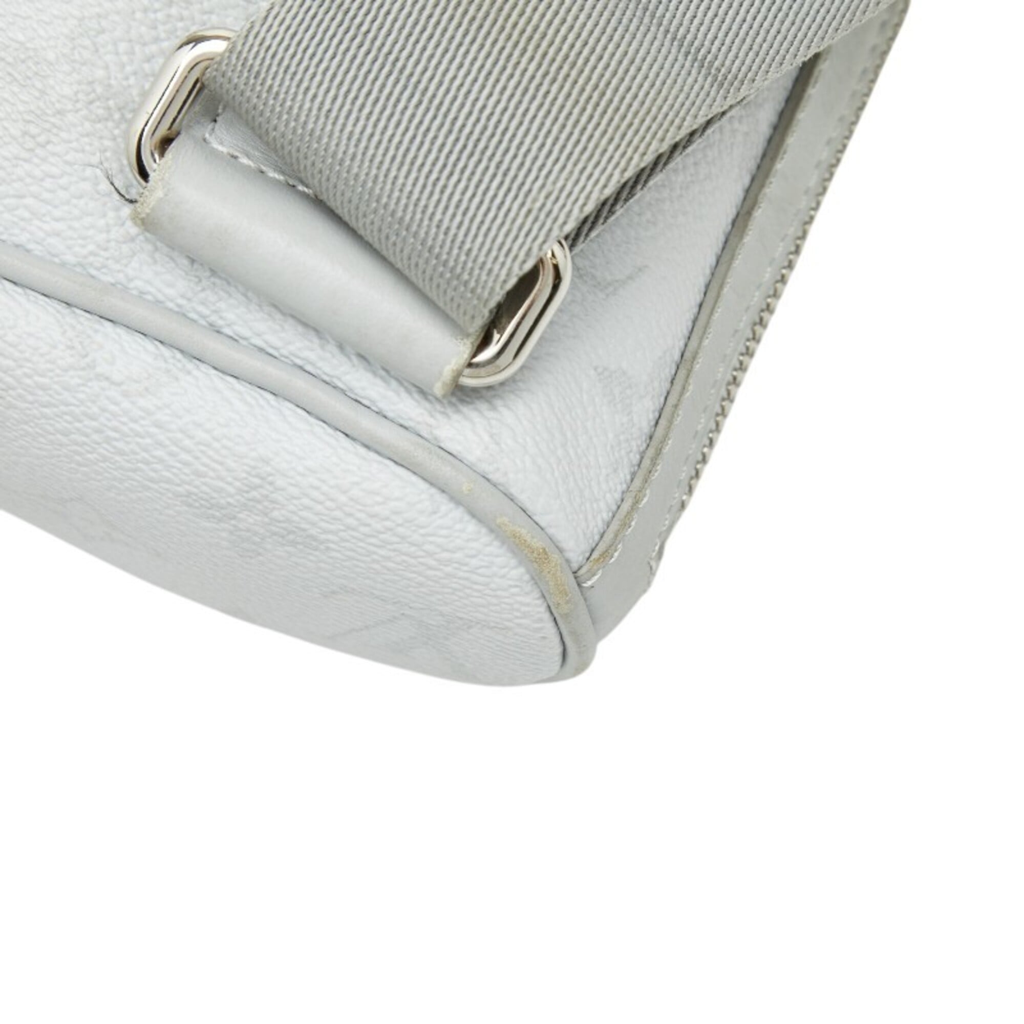 Louis Vuitton Blanc Gray White Pvc Leather Shoulder Bag Sling Bag (Pre-Owned)