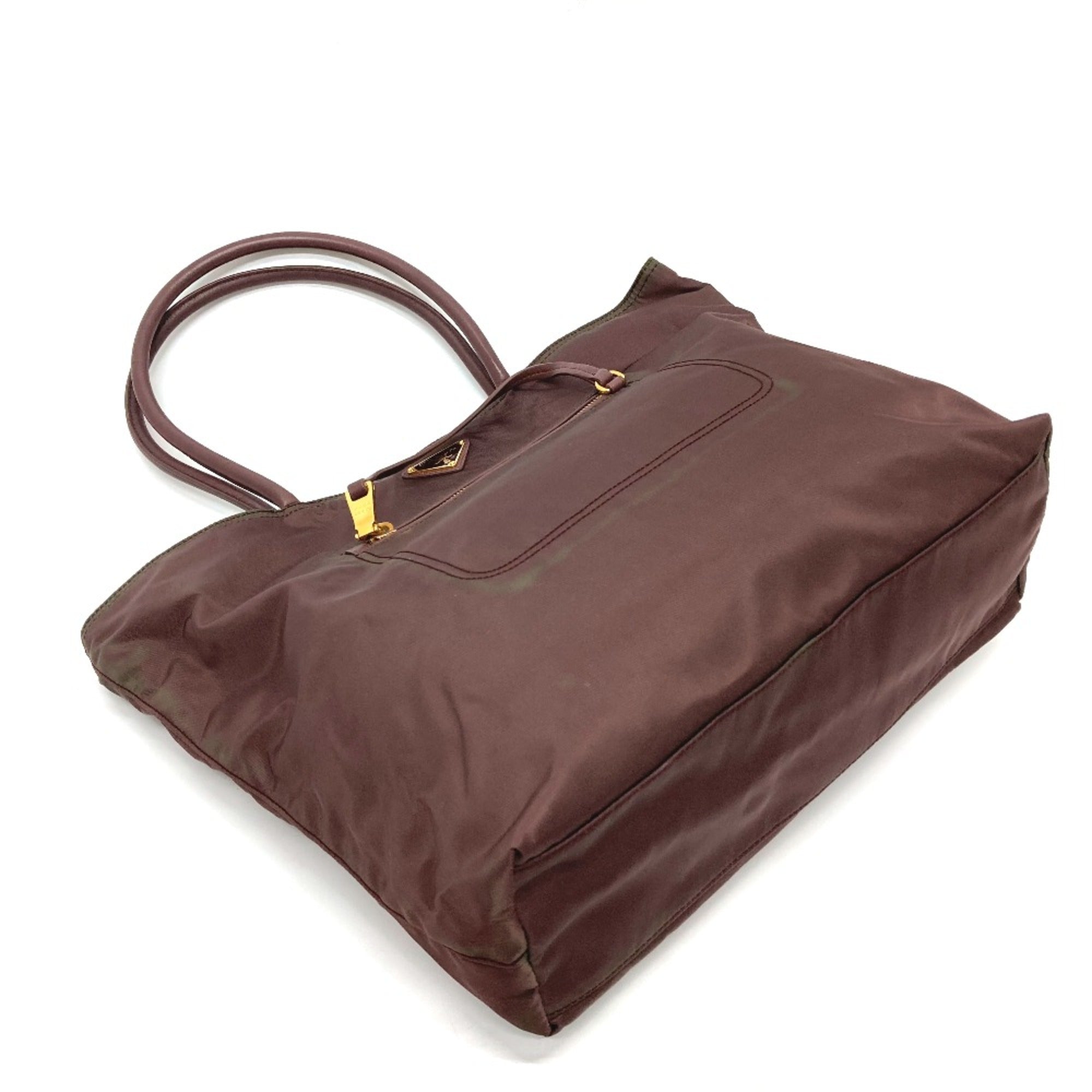 Prada Purple Leather Tote Bag (Pre-Owned)