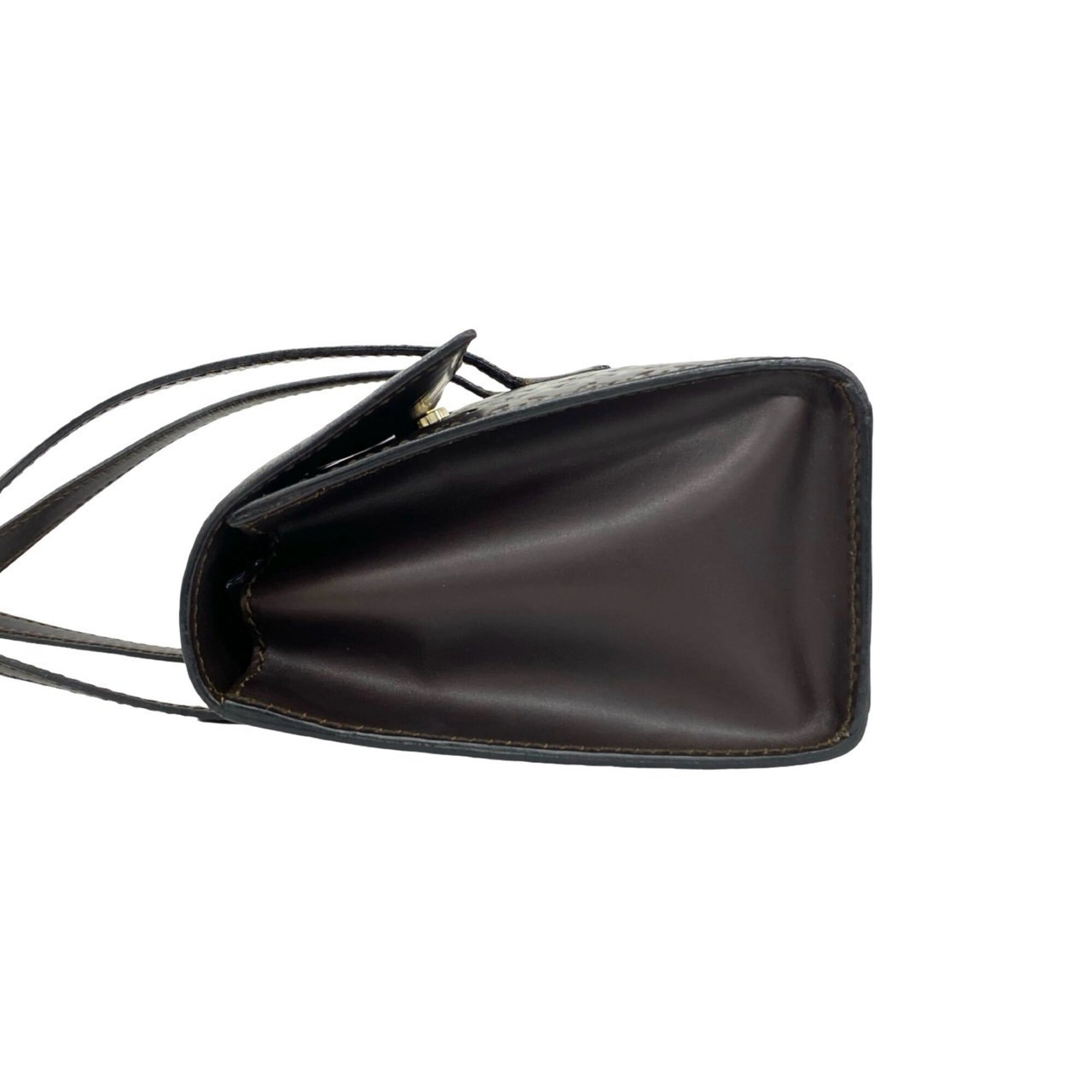 Celine Brown Leather Boston Bag Handbag (Pre-Owned)