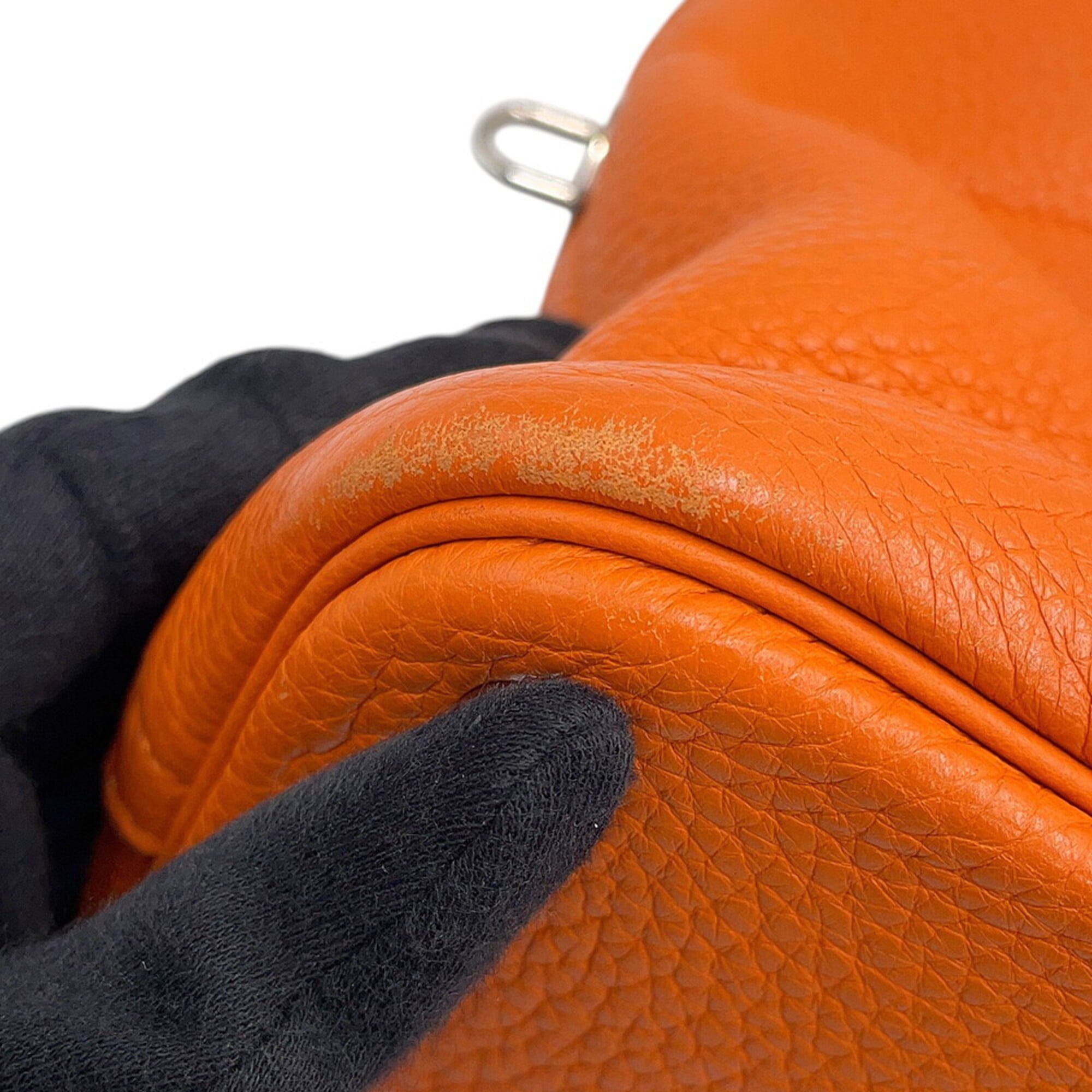 Hermes Bolide Orange Taurillon Clemence Leather Handbag Shoulder Bag (Pre-Owned)