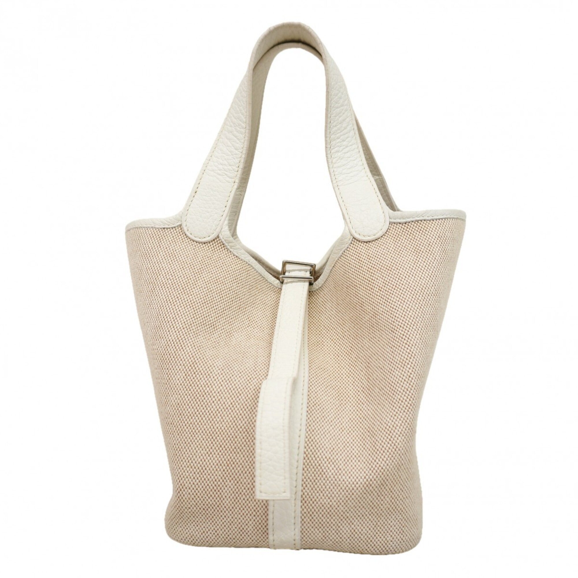 Hermes White Toile H Handbag (Pre-Owned)
