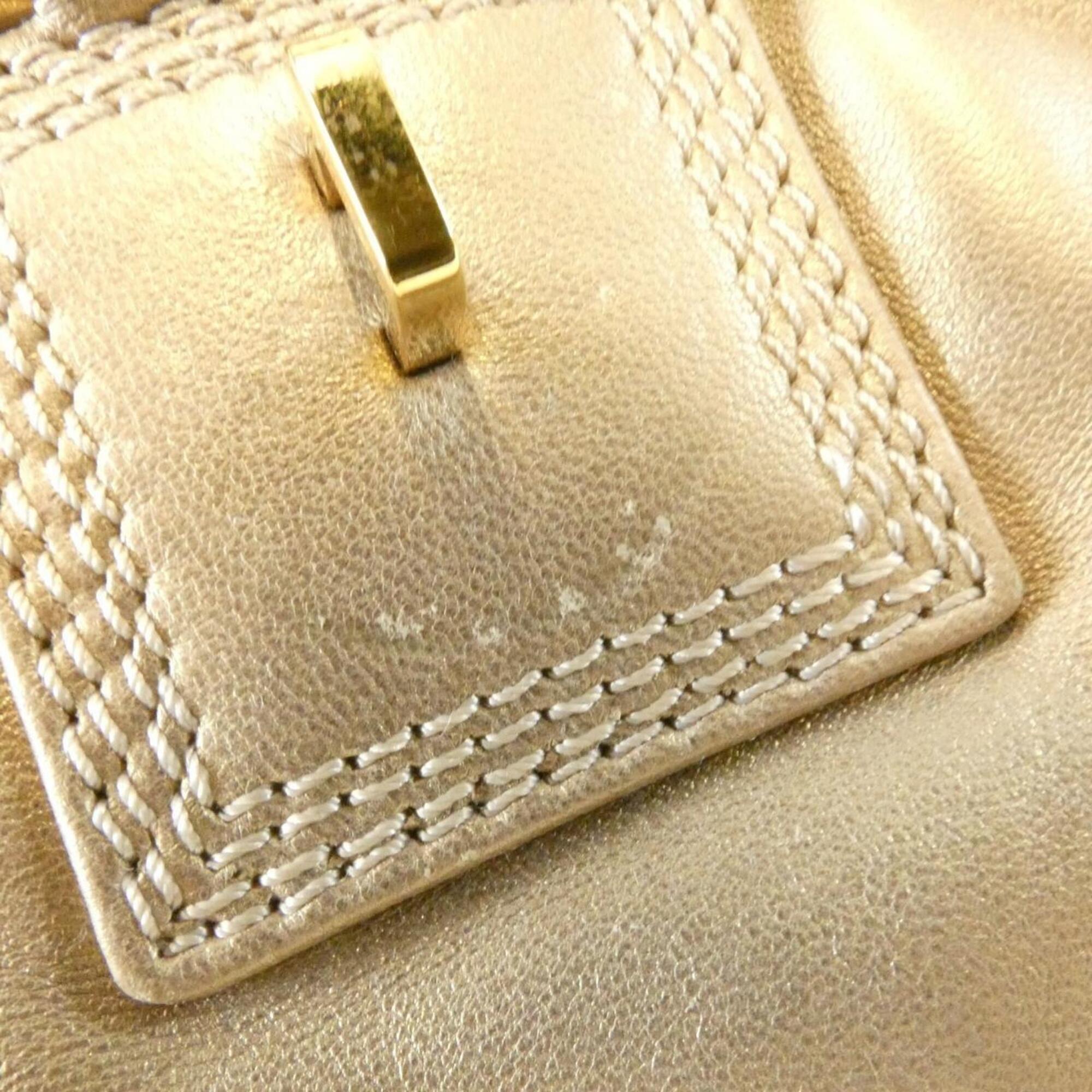 Loewe Gold Leather Handbag (Pre-Owned)