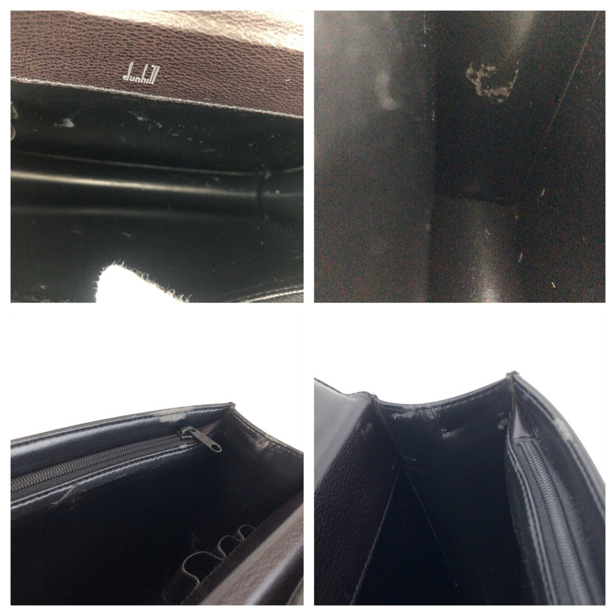 Dunhill Black Leather Clutch Bag (Pre-Owned)