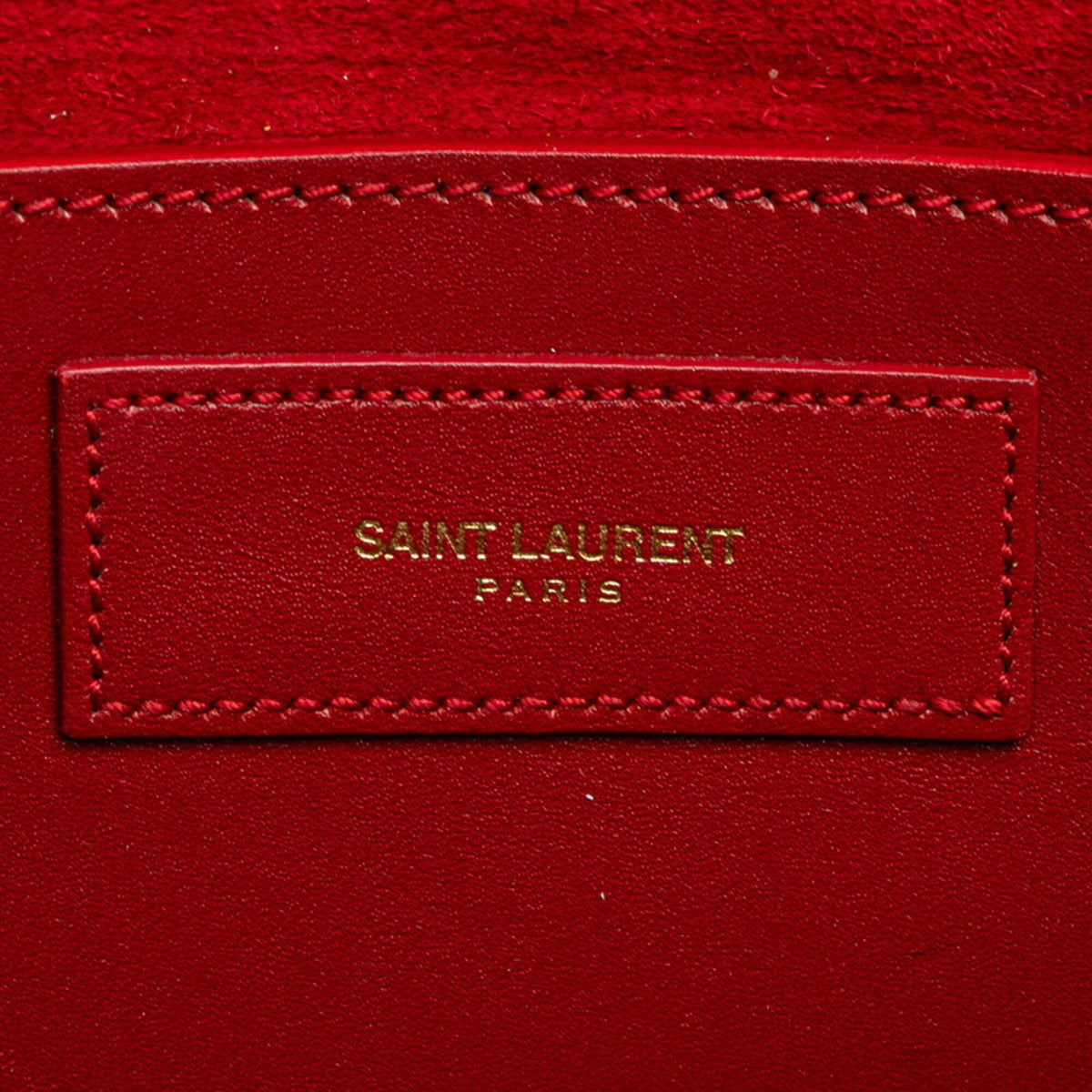 Saint Laurent Red Color Leather Shoulder Bag (Pre-Owned)