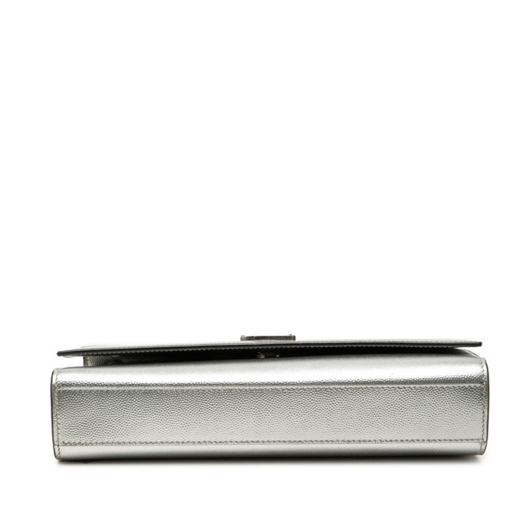 Saint Laurent Silver Leather Shoulder Bag (Pre-Owned)
