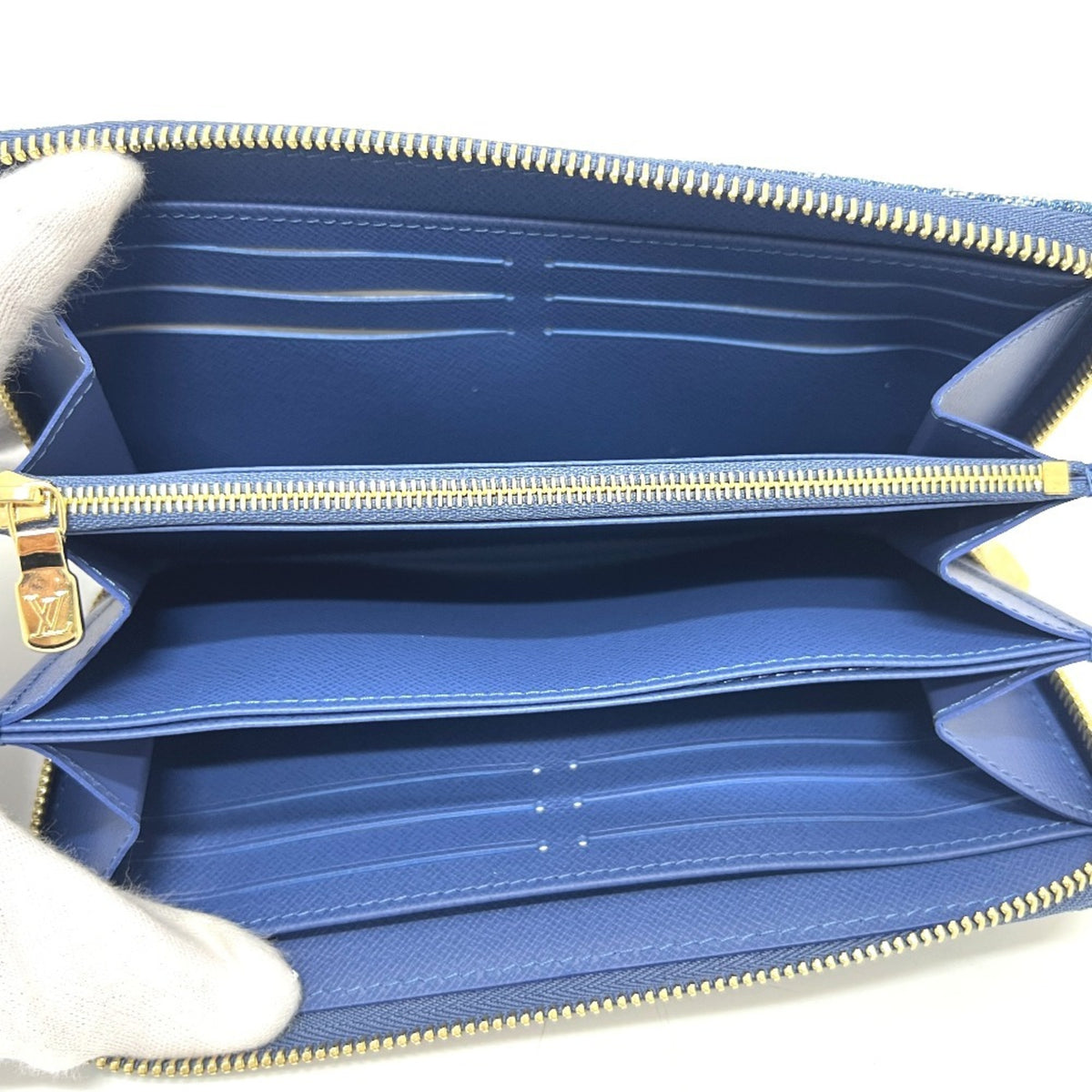Louis Vuitton Monogram Denim Blue Monogram Denim Long Wallet (Bi-Fold) (Pre-Owned)