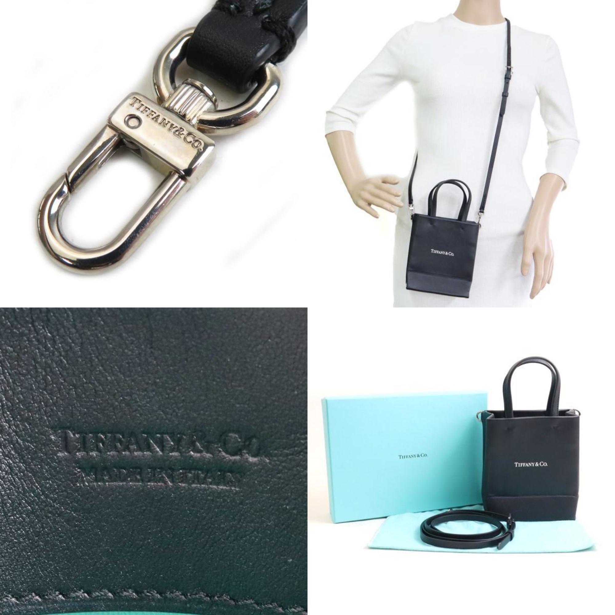 Tiffany Black Leather Shoulder Bag (Pre-Owned)
