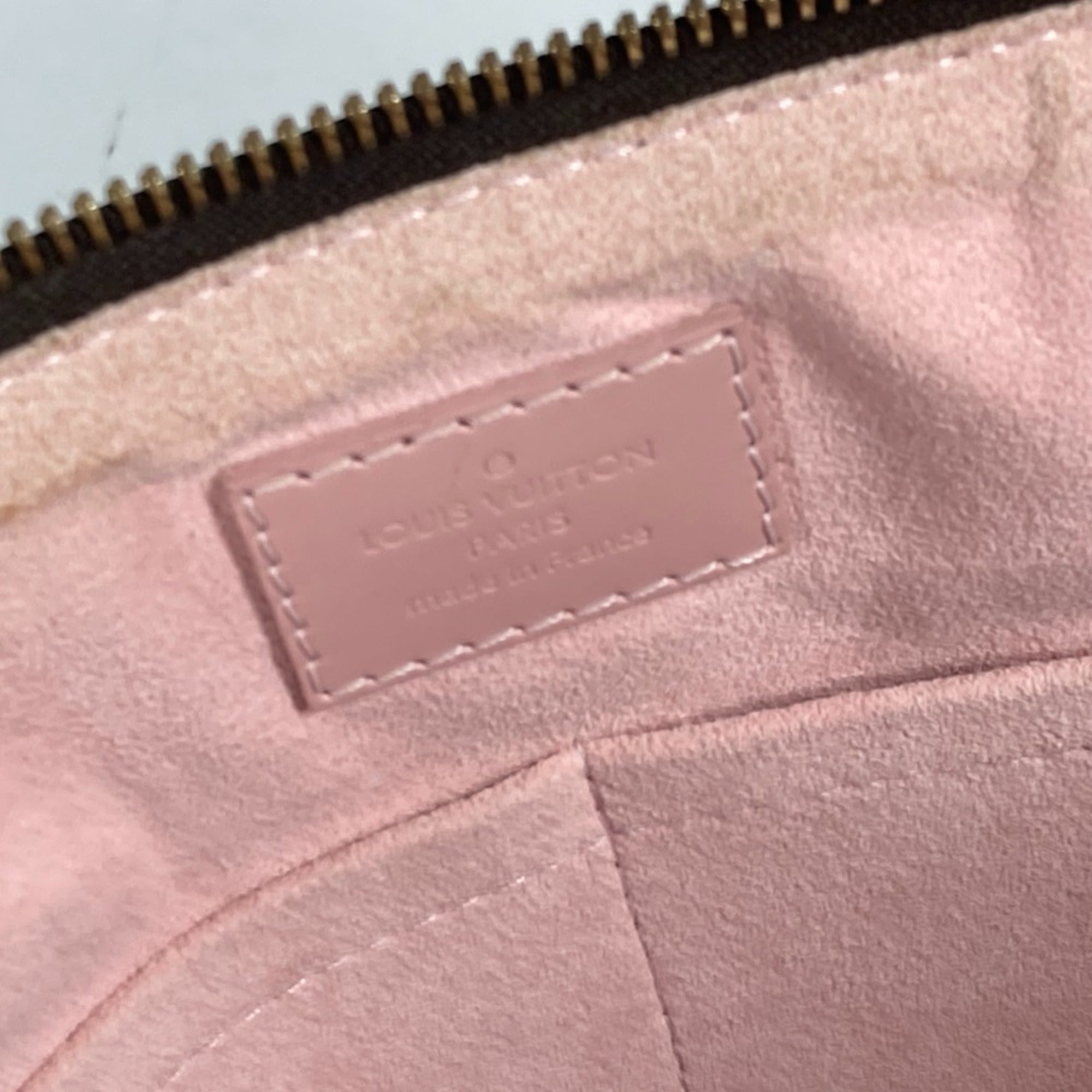 Louis Vuitton Brown Pink Rose Ballerine Damier Canvas Handbag Shoulder Bag (Pre-Owned)