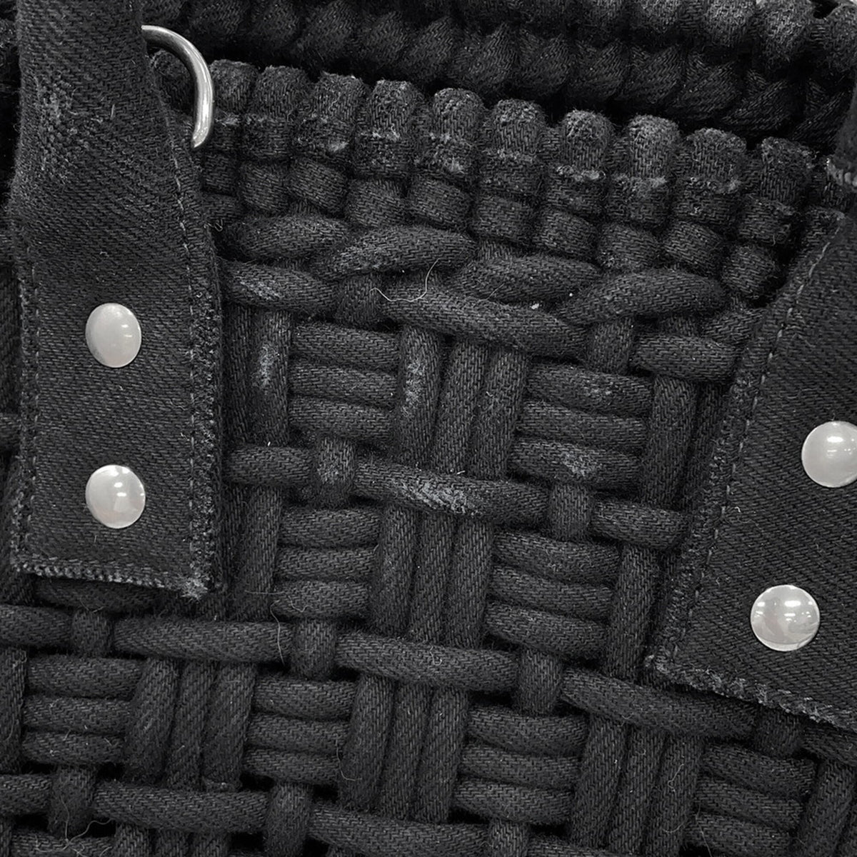 Balenciaga Black Canvas Basket Handbag (Pre-Owned)