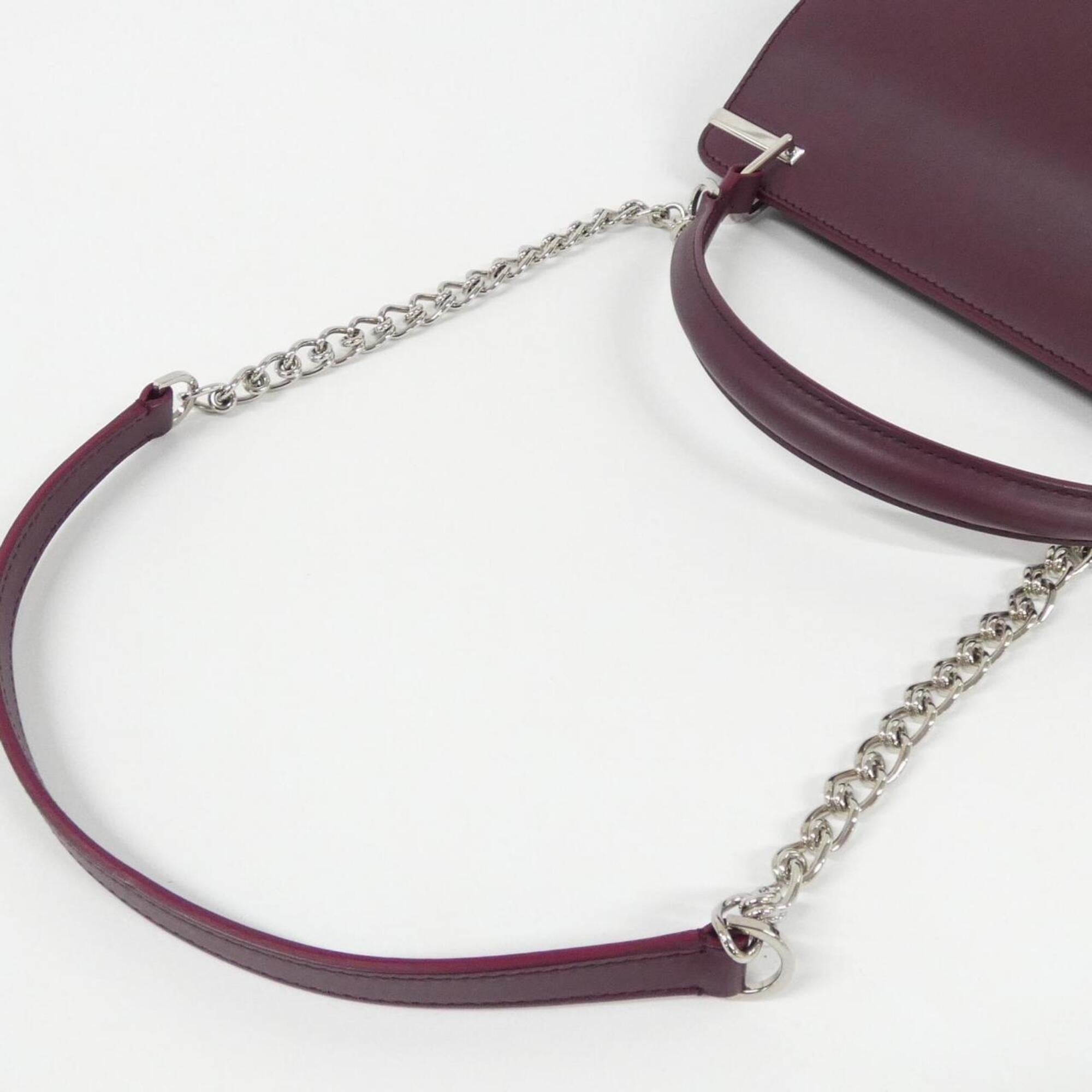 Cartier Bordeaux Leather Handbag (Pre-Owned)