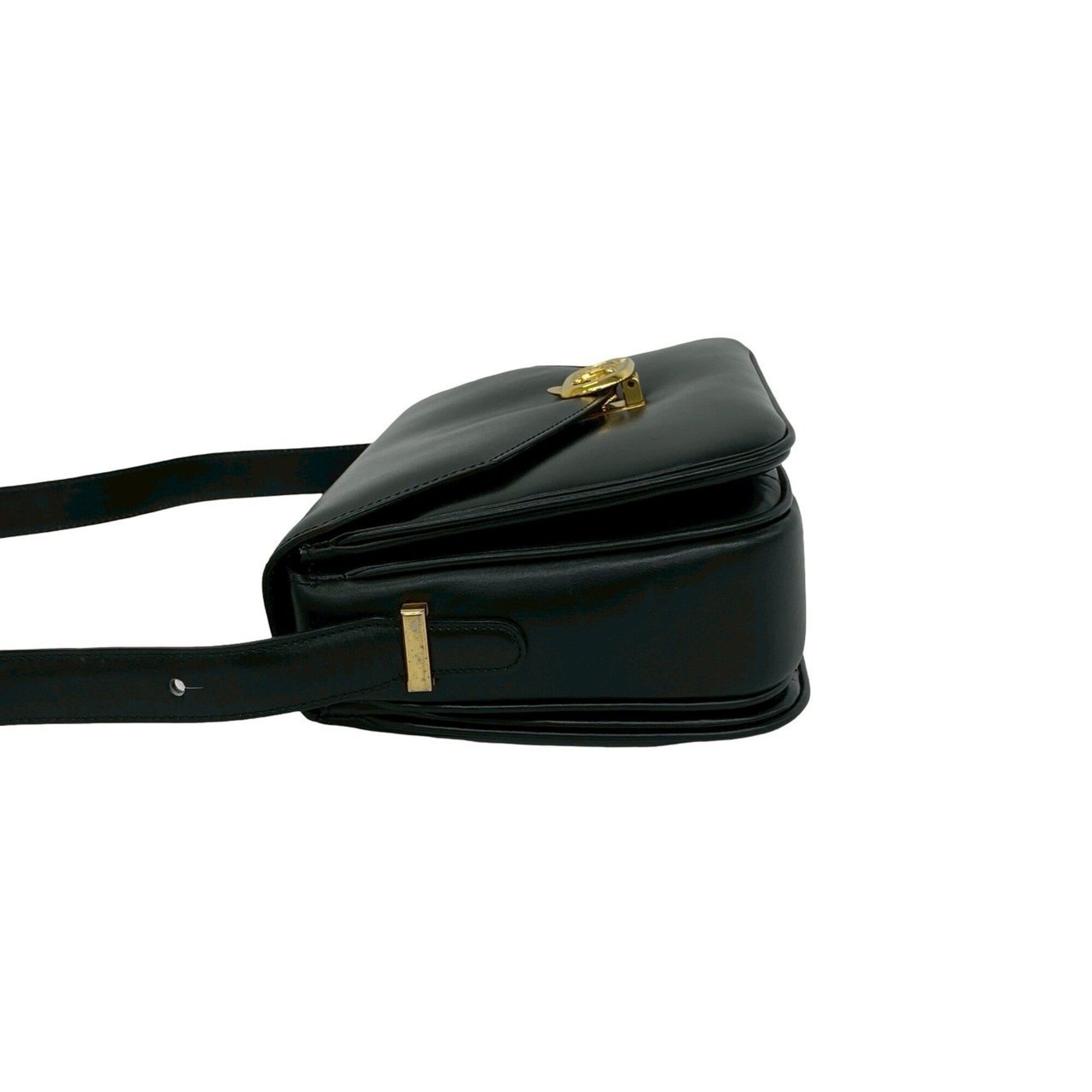 Celine Black Leather Pochette Shoulder Bag (Pre-Owned)