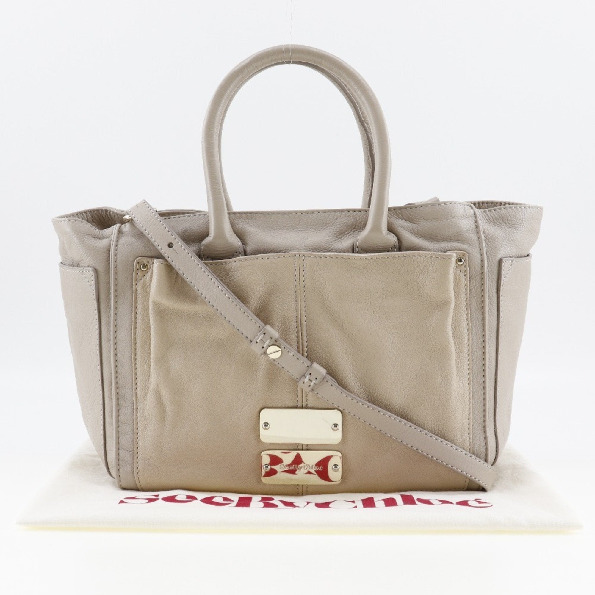See By Chloé Beige Leather Handbag (Pre-Owned)