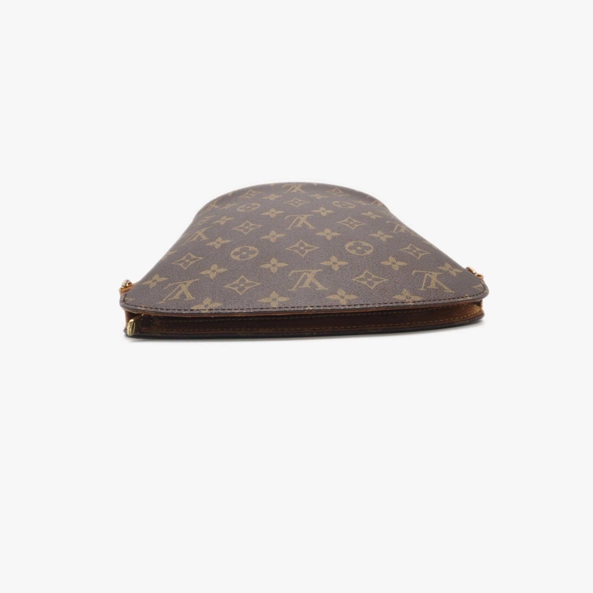 Louis Vuitton Monogram Beige Brown Coated Canvas Leather Shoulder Bag (Pre-Owned)