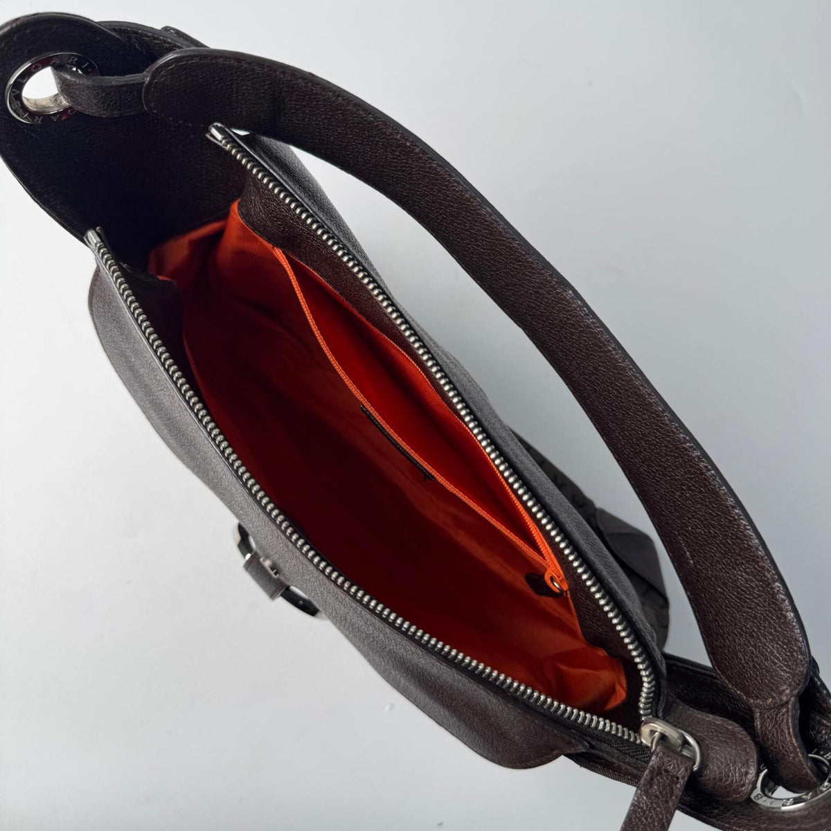 Bvlgari Brown Canvas Leather Shoulder Bag (Pre-Owned)