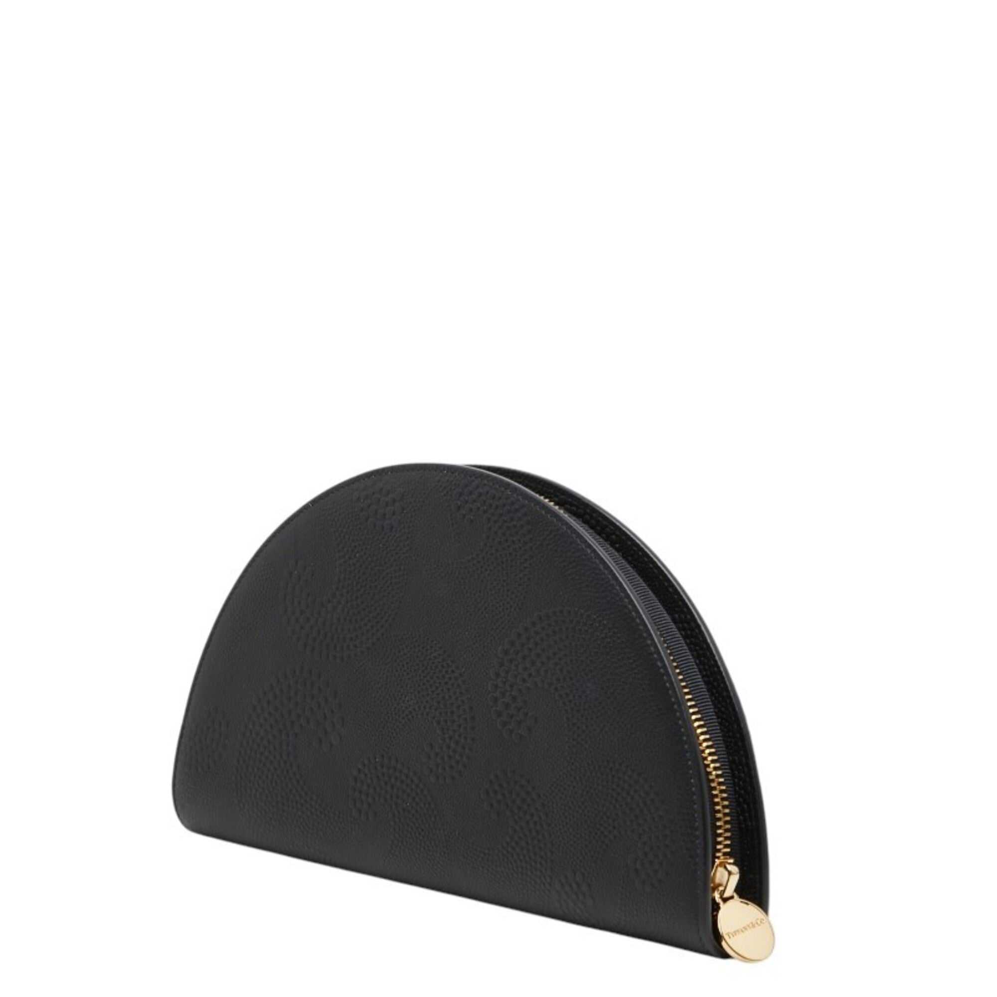 Tiffany Black Leather Long Wallet (Bi-Fold) (Pre-Owned)
