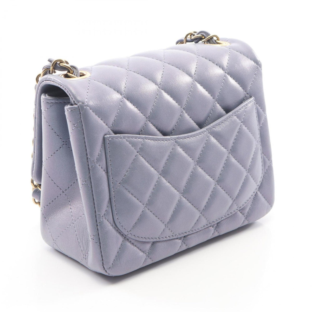 Chanel Blue Leather Handbag Shoulder Bag (Pre-Owned)