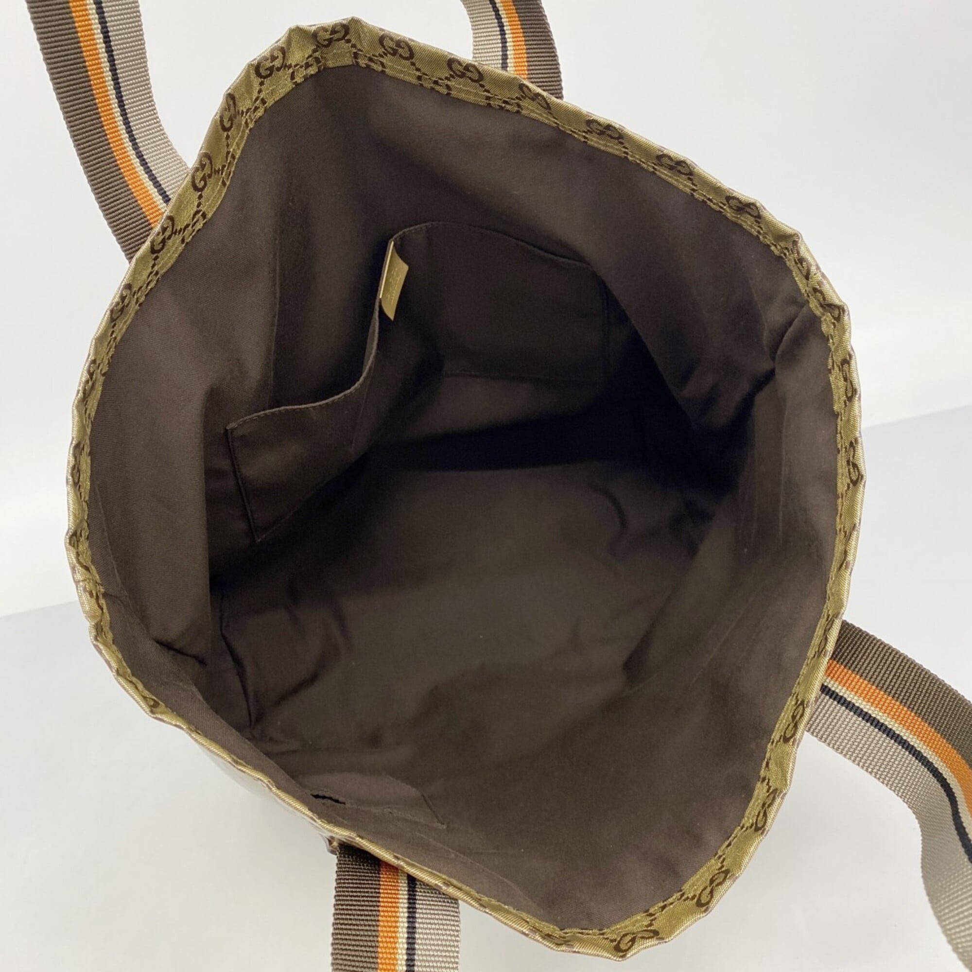 Gucci Gold Coated Canvas Tote Bag (Pre-Owned)